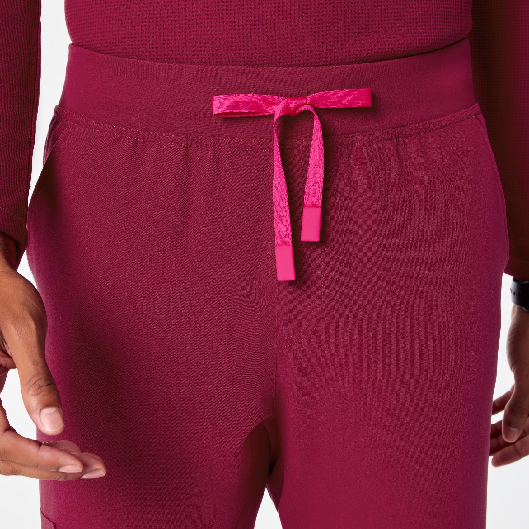 men's Deep Cranberry Brey Tall Jogger - Scrub Pant - Image 5