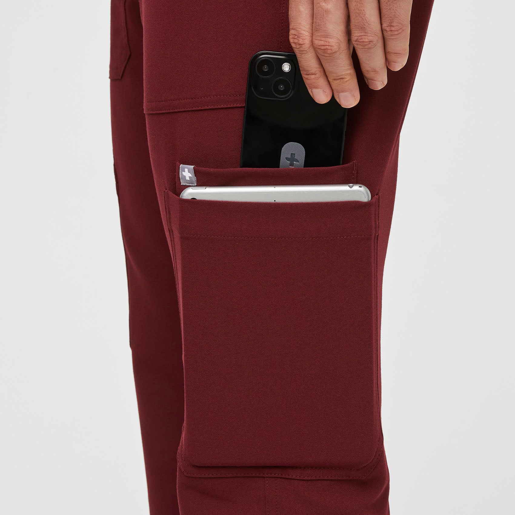 Men's Burgundy Cairo™ - Tall Cargo Scrub Pants - Image 7