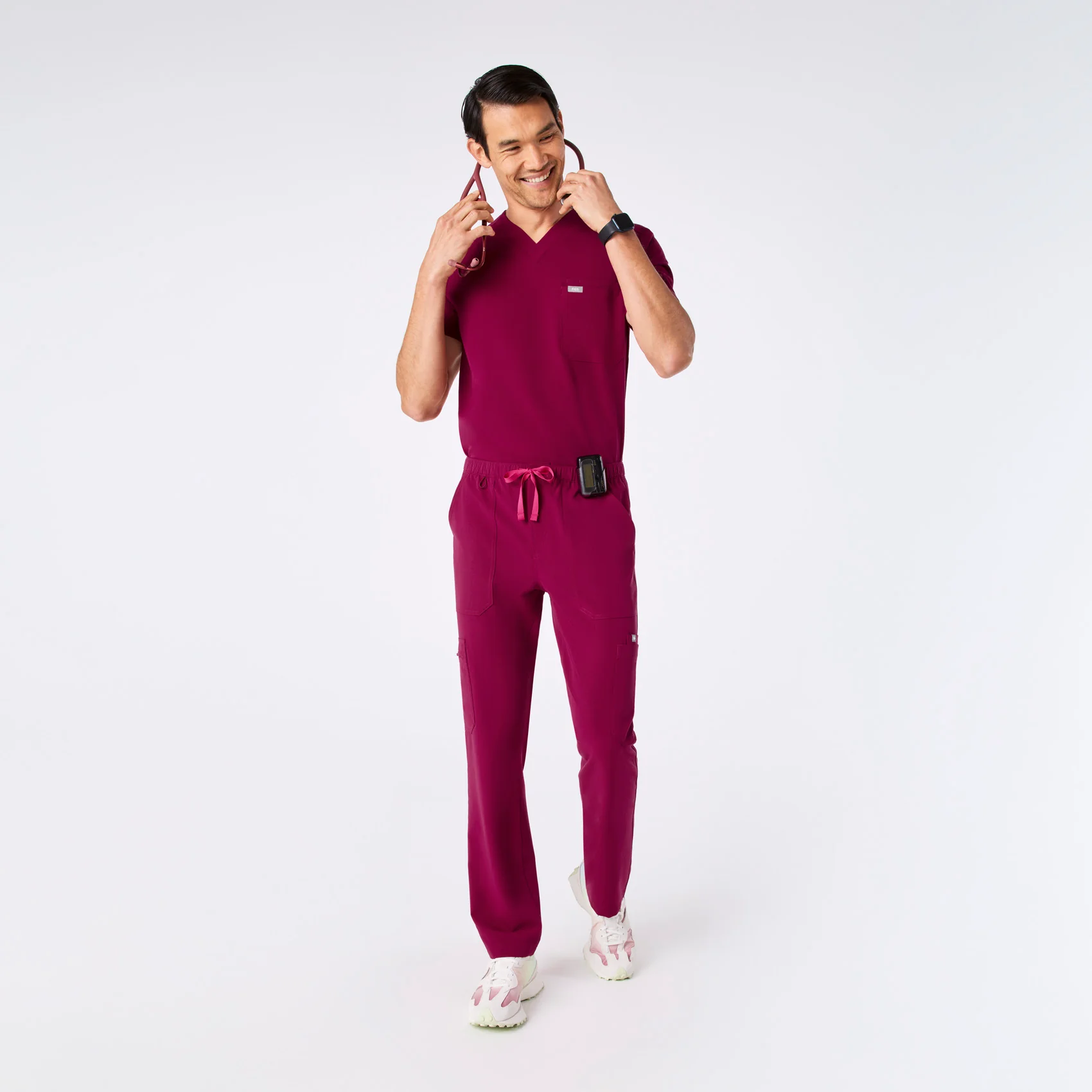 men's Dark Magenta Cairo - Short Cargo Scrub Pant™ - Image 2