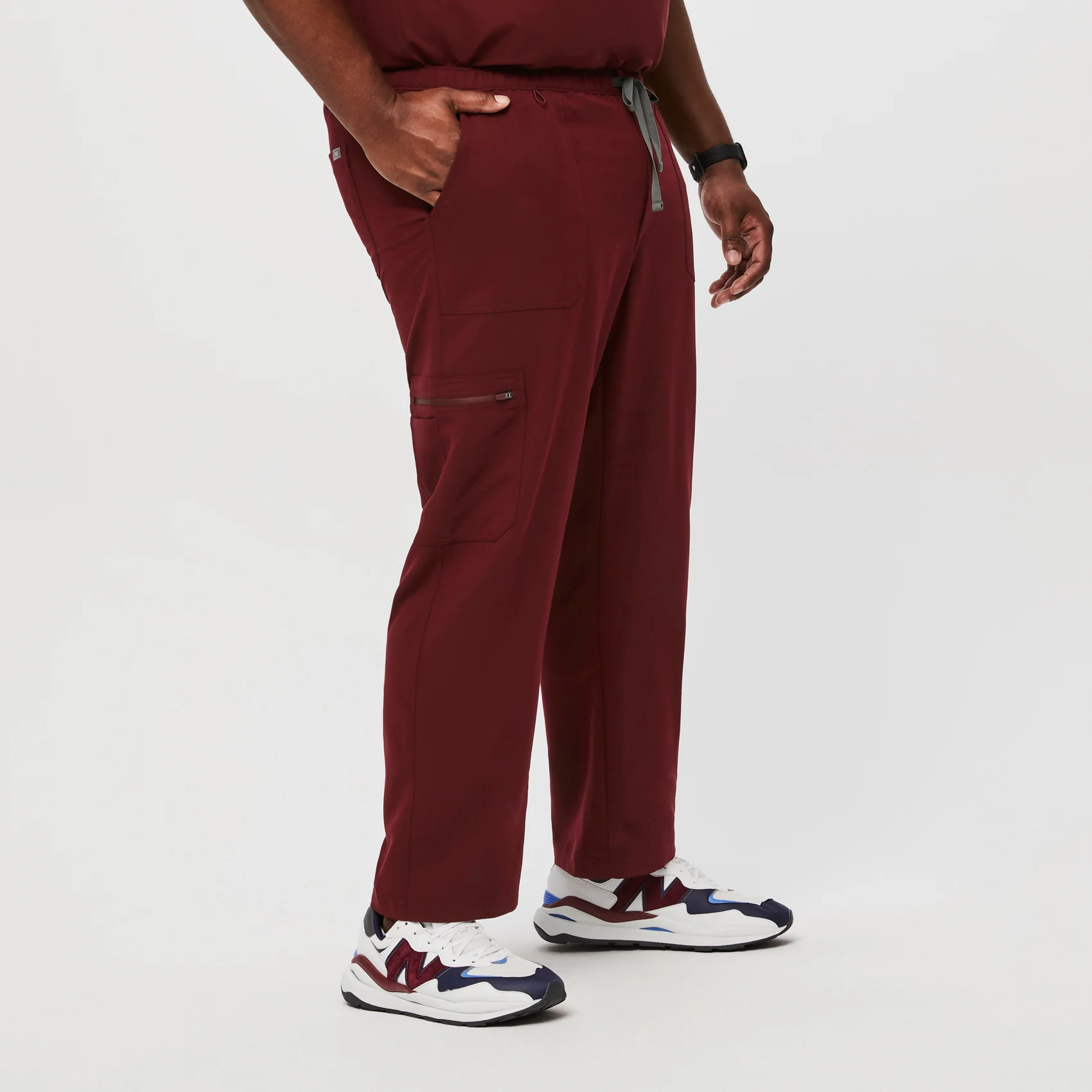 men's Burgundy Cairo™ - Tall Cargo Scrub Pants (3XL - 6XL) - Image 3