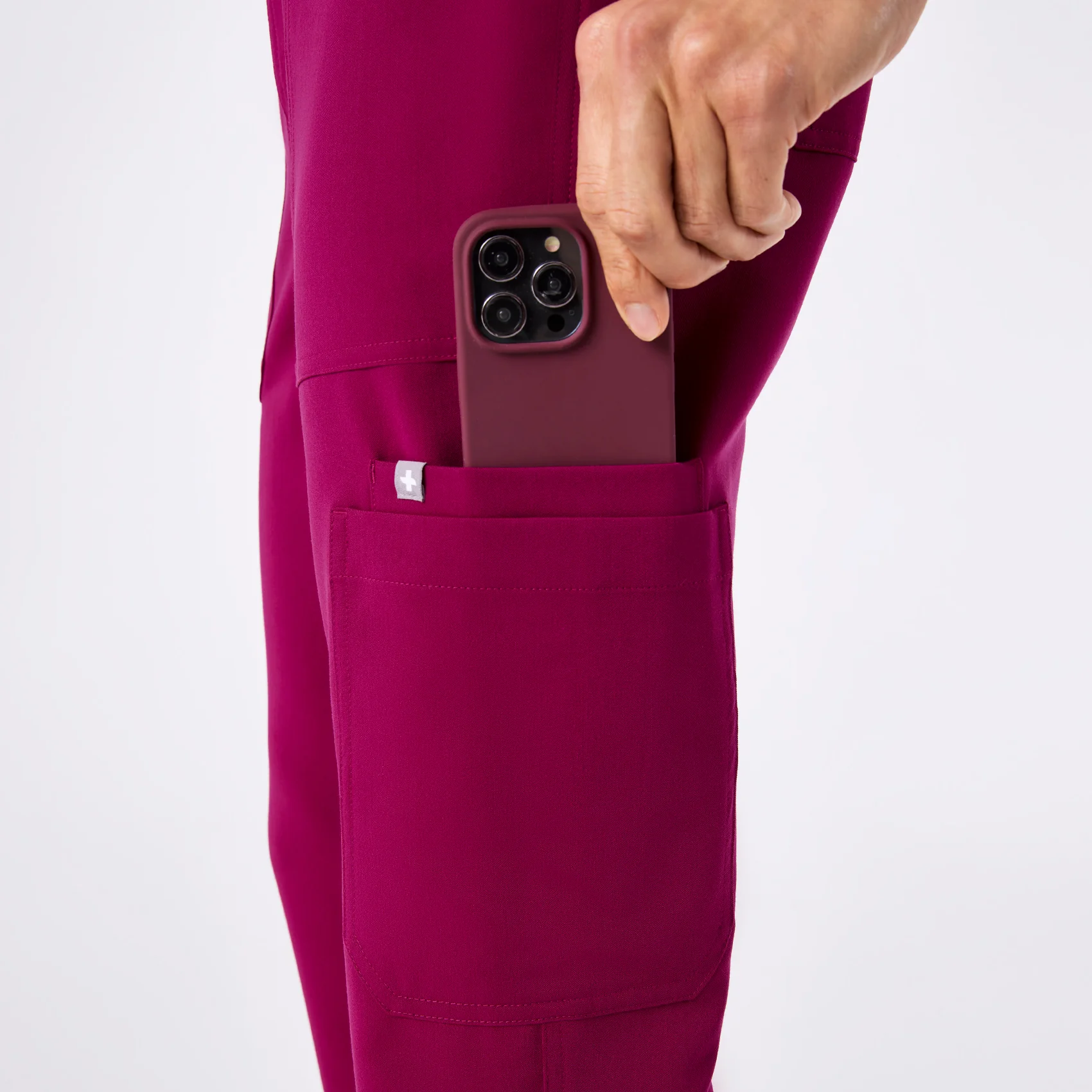 men's Dark Magenta Cairo - Tall Cargo Scrub Pant™ - Image 8