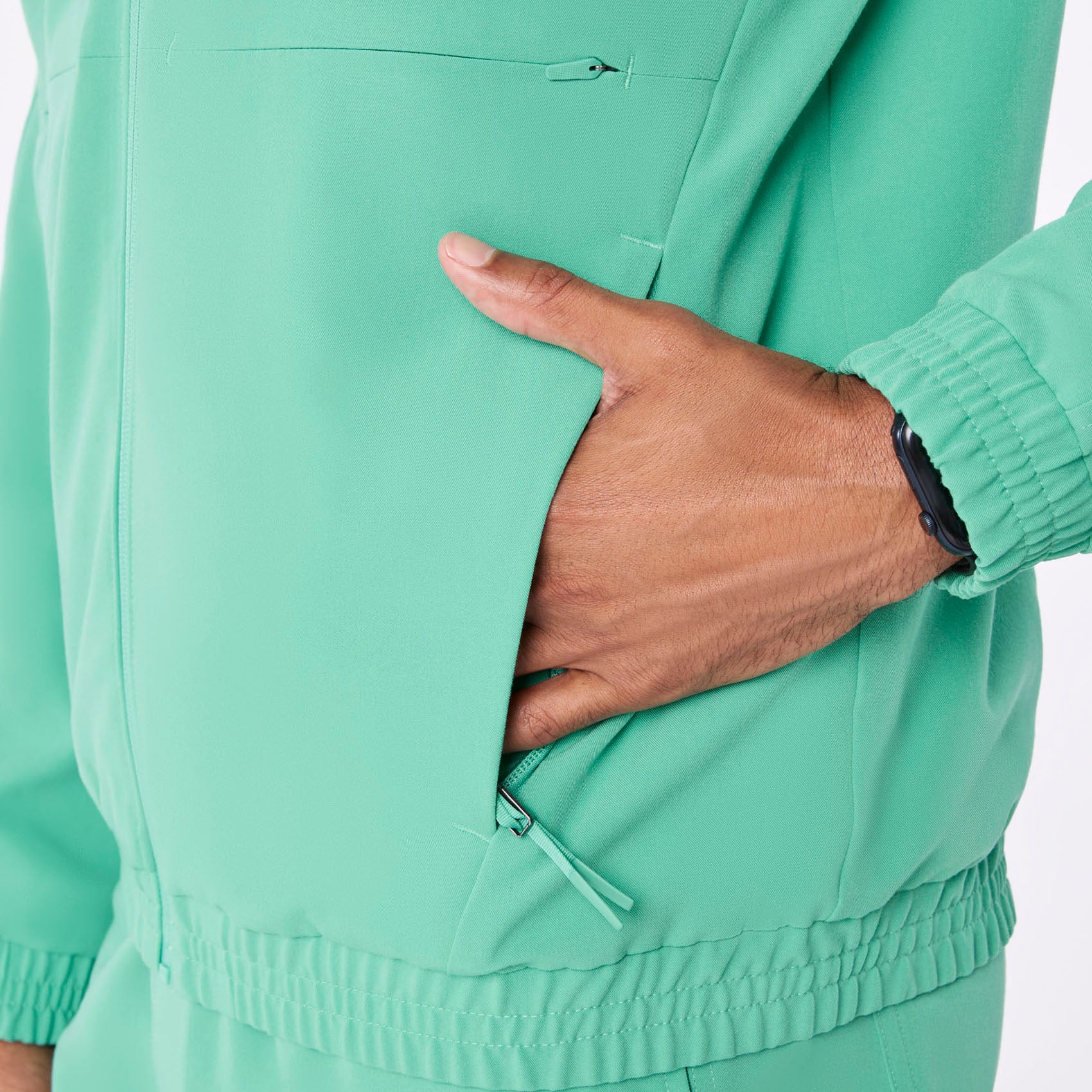 men's Surgical Green Cobaki - Scrub Jacket - Image 6