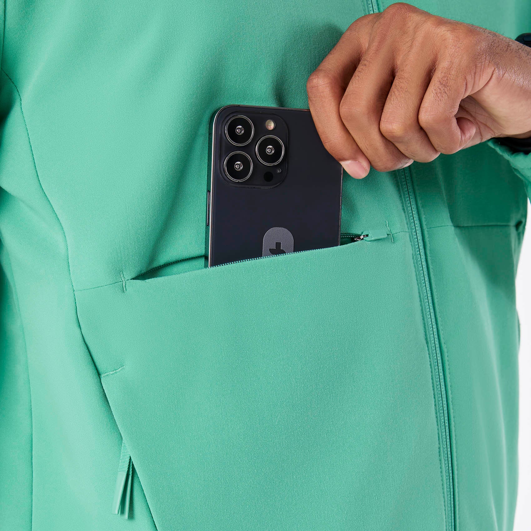 men's Surgical Green Cobaki - Scrub Jacket - Image 7