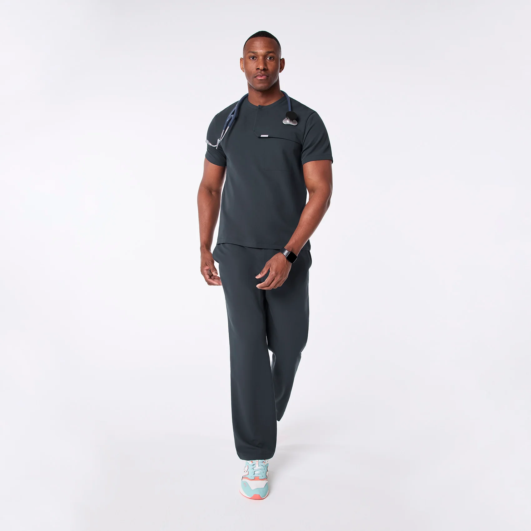men's Dark Harbor Corfield - Henley Scrub Top - Image 2