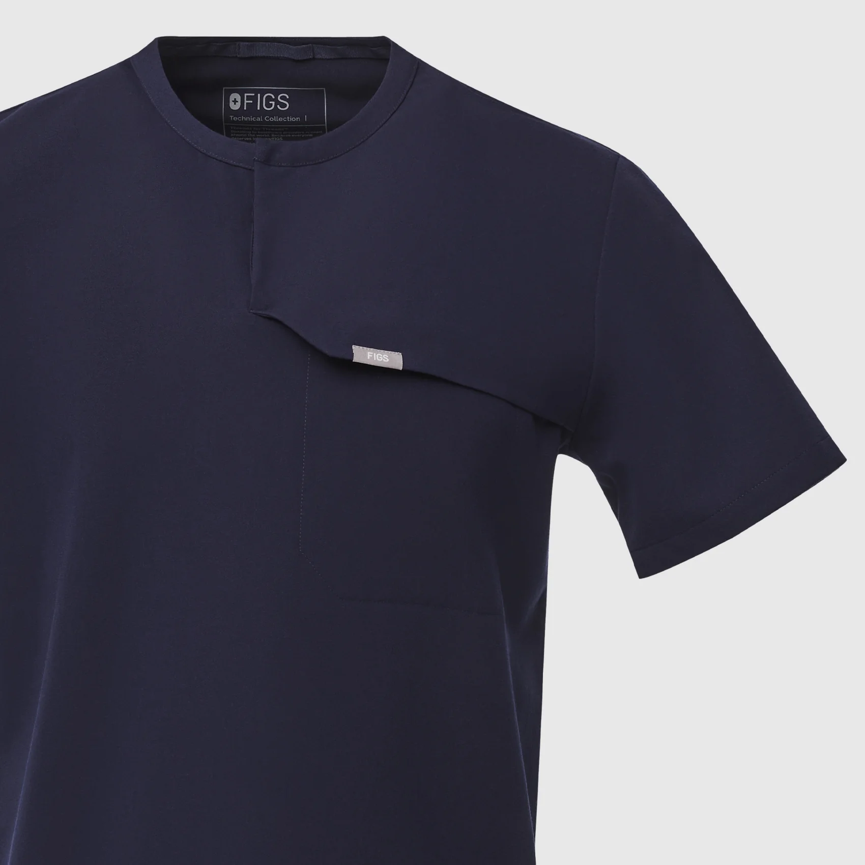 men's Graphite Corfield - Henley Scrub Top - Image 9