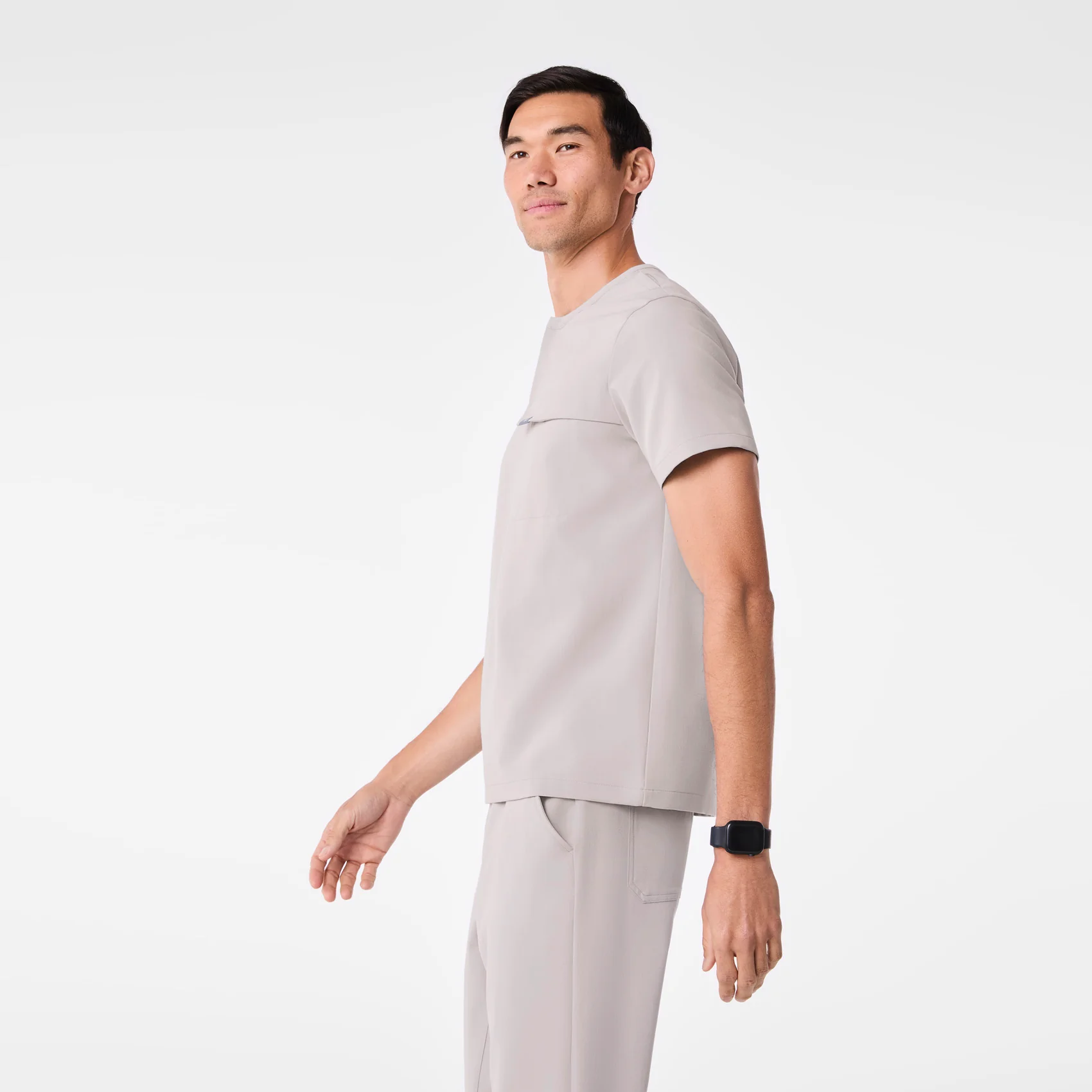 men's Slate Corfield - Henley Scrub Top - Image 3