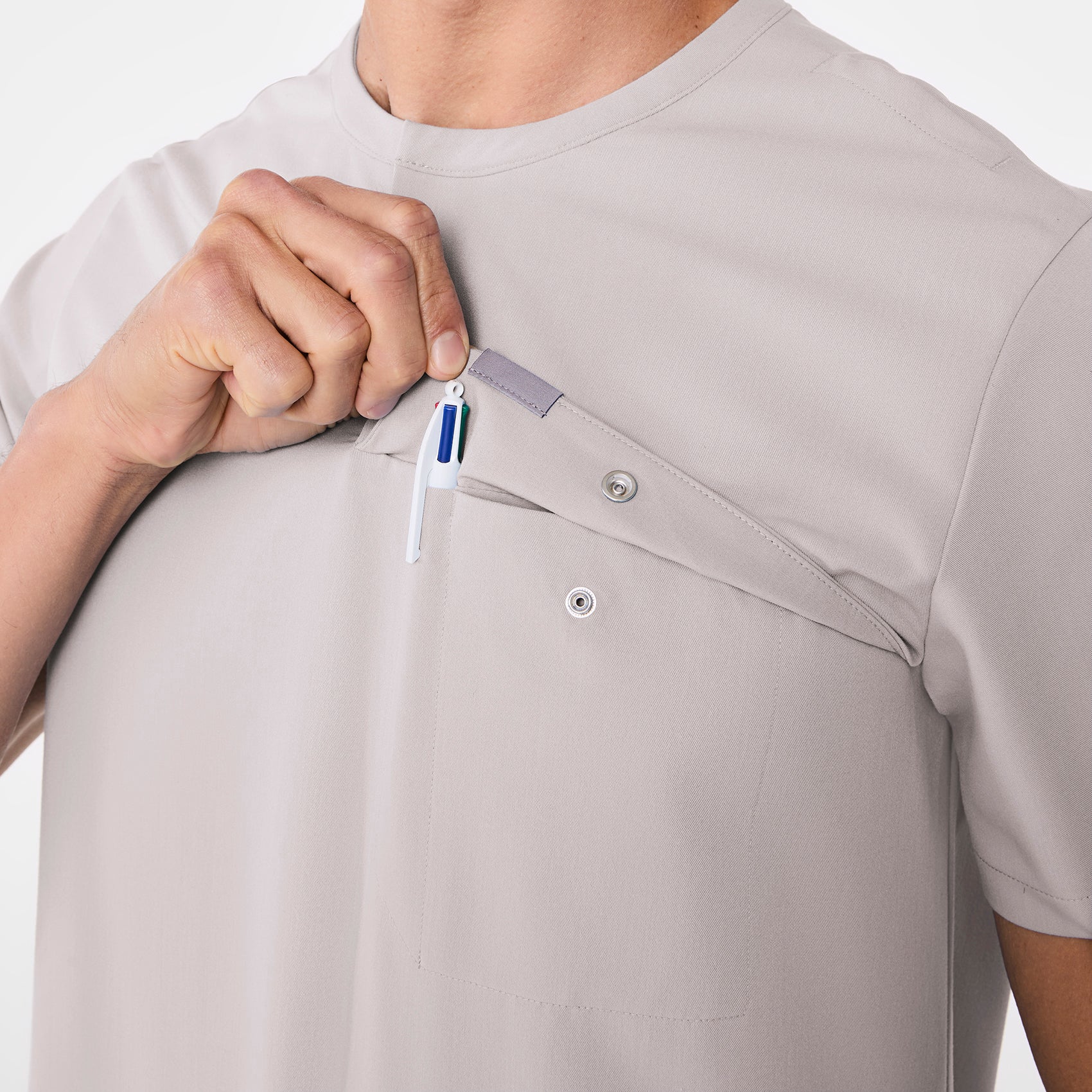 men's Slate Corfield - Henley Scrub Top - Image 8