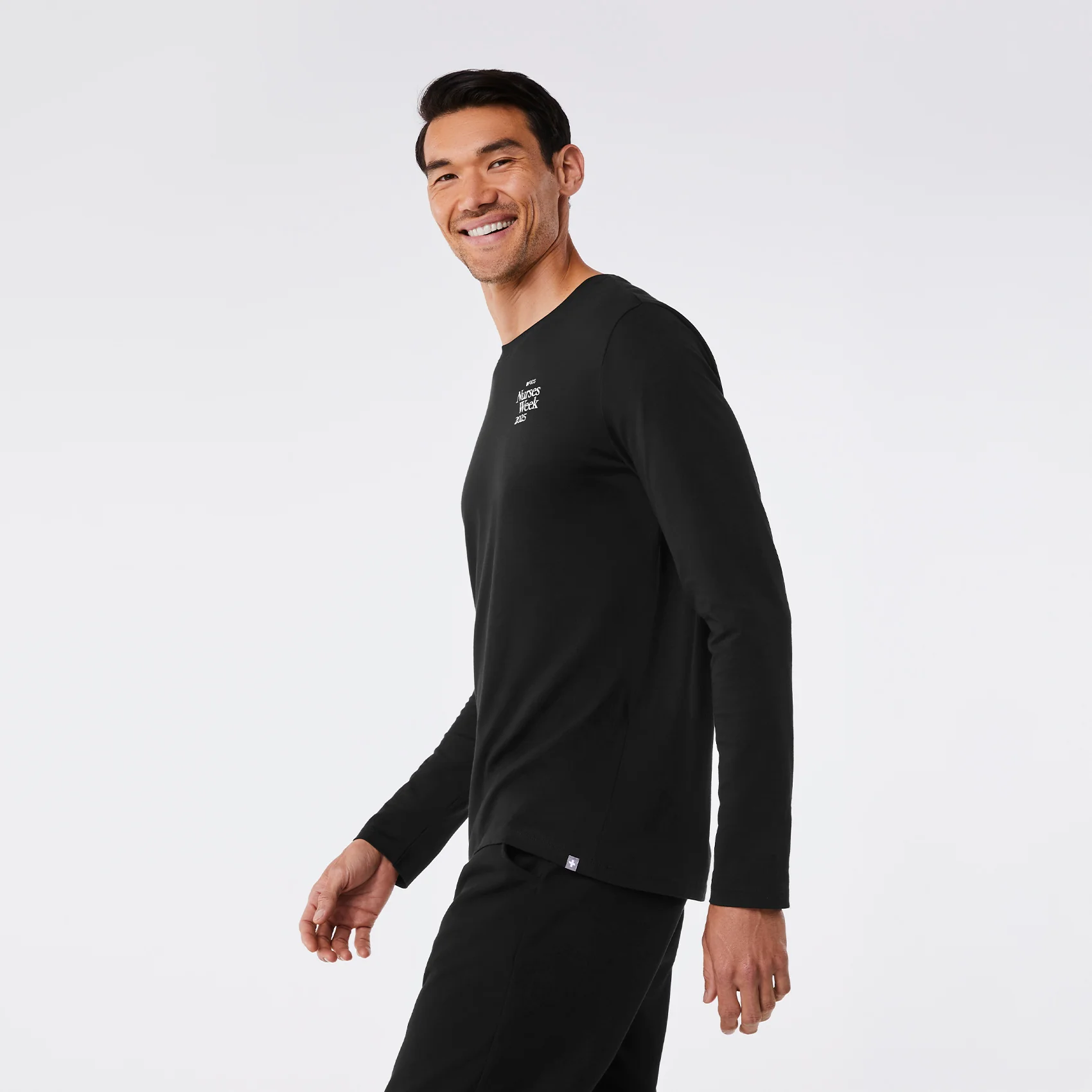 men's Black Favorite Needle Gauge Supersoft - Longsleeve Underscrub - Image 4