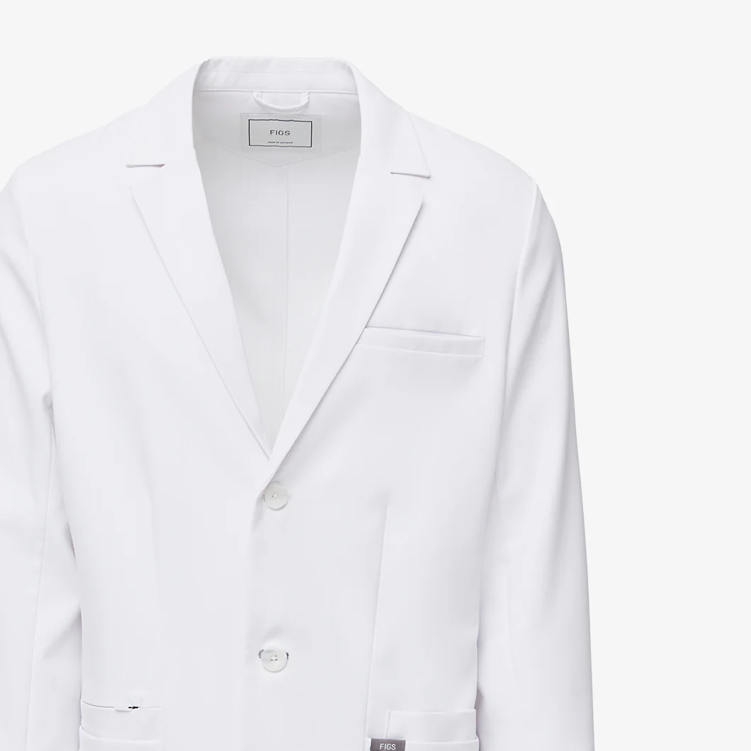 men's White Harlem - Slim Short Lab Coat - Image 10