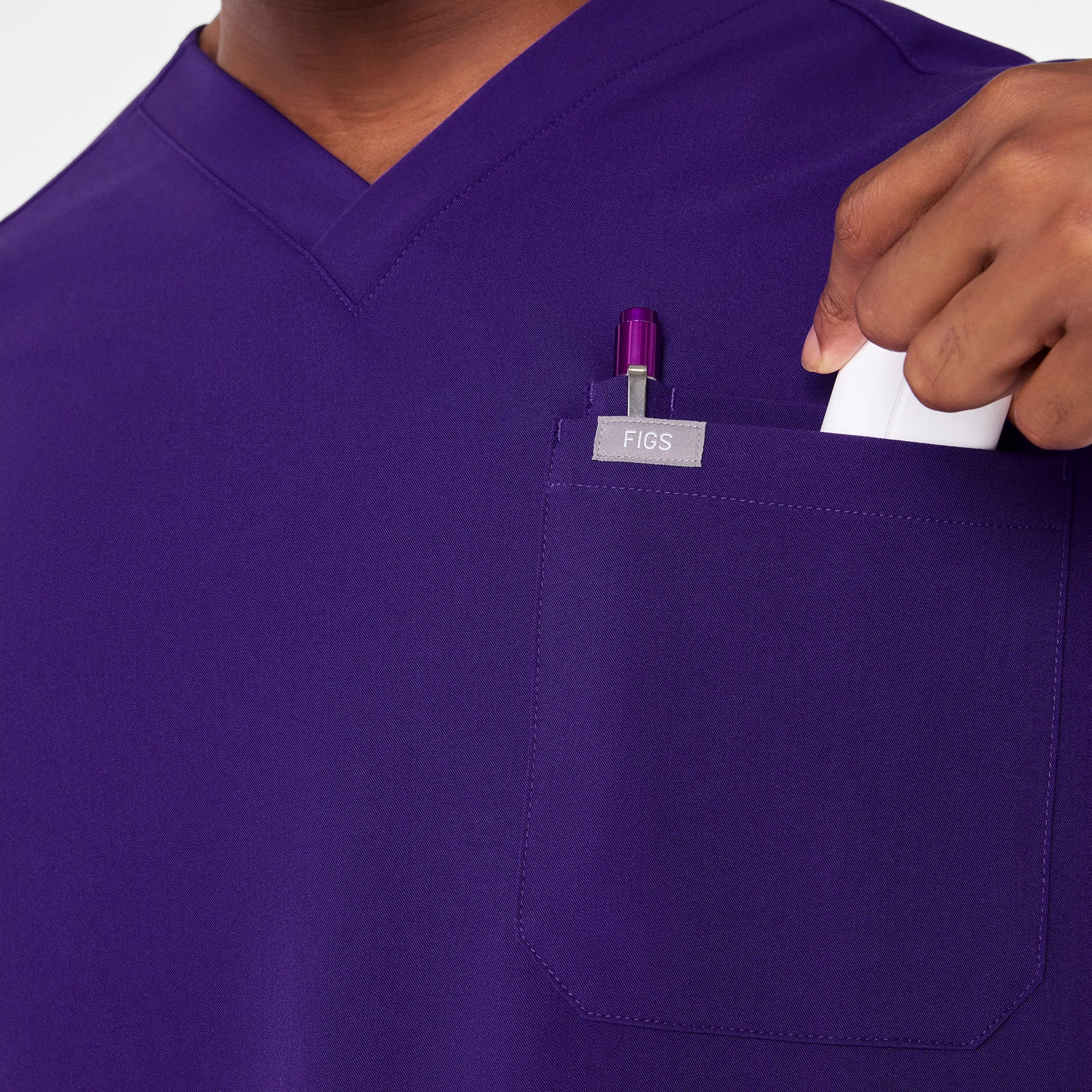 men's Purple Pulse Leon - Three-Pocket Scrub Top™ - Image 6