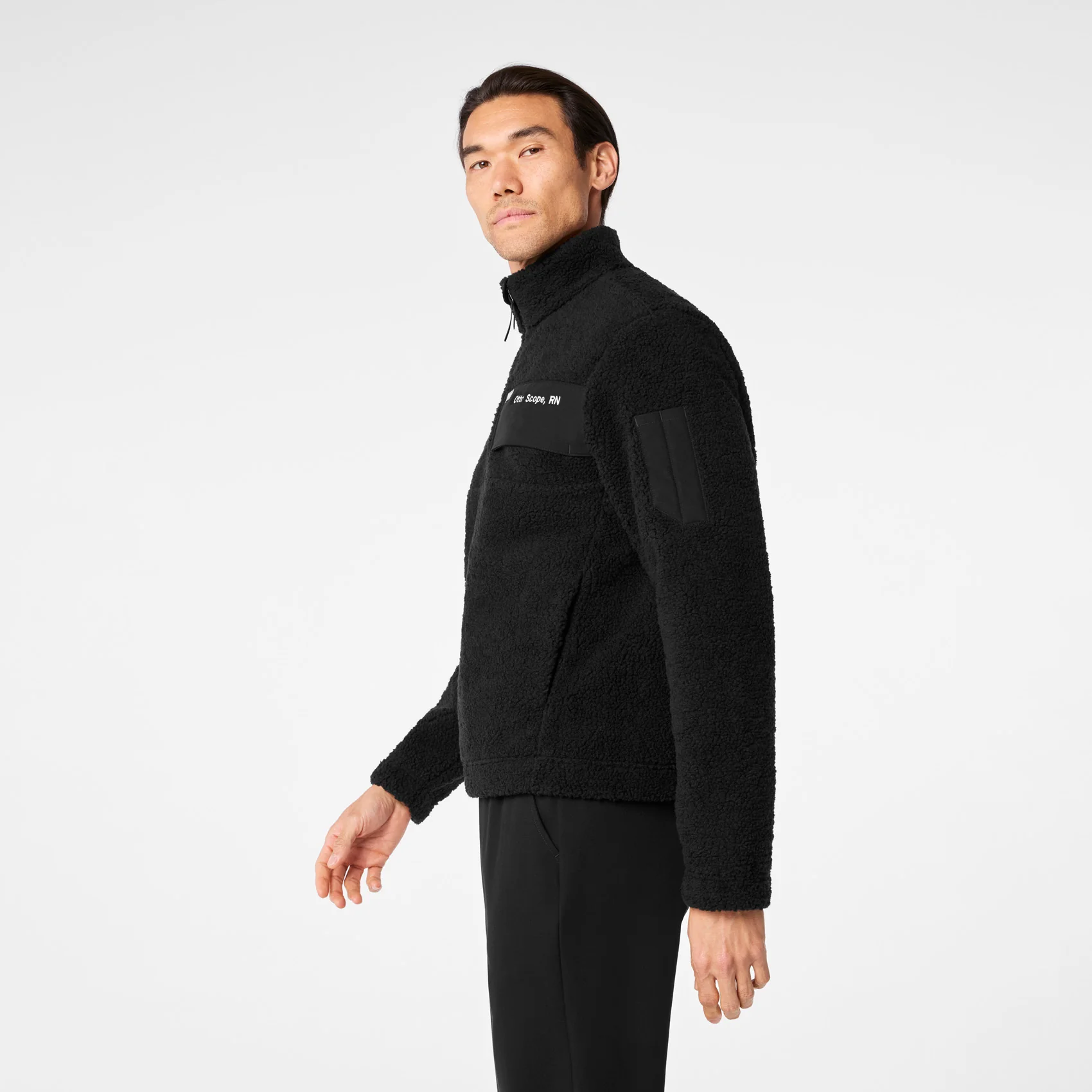 men's Black On-Shift High Pile - Fleece Pullover Jacket™ - Image 3