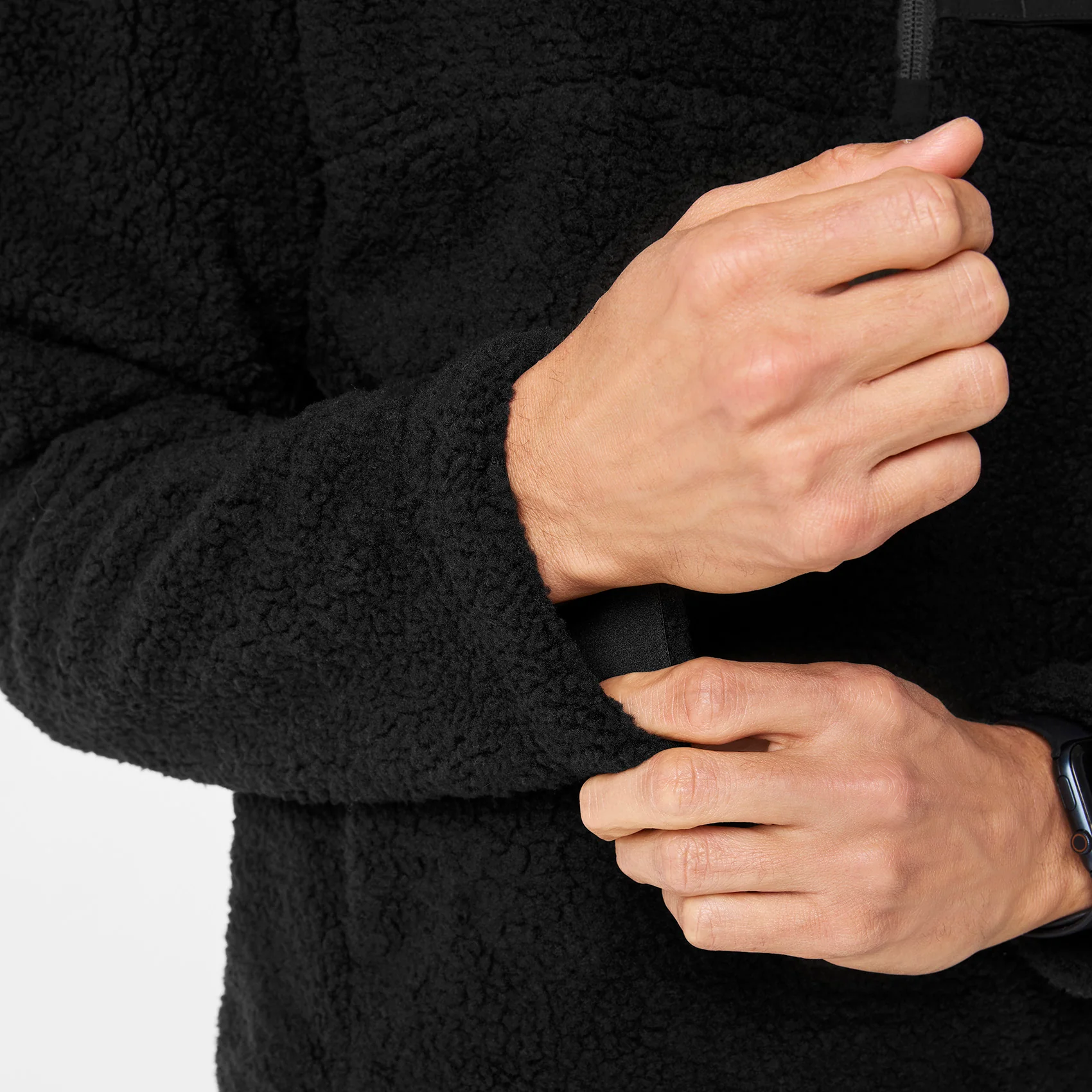 men's Black On-Shift High Pile - Fleece Pullover Jacket™ - Image 9