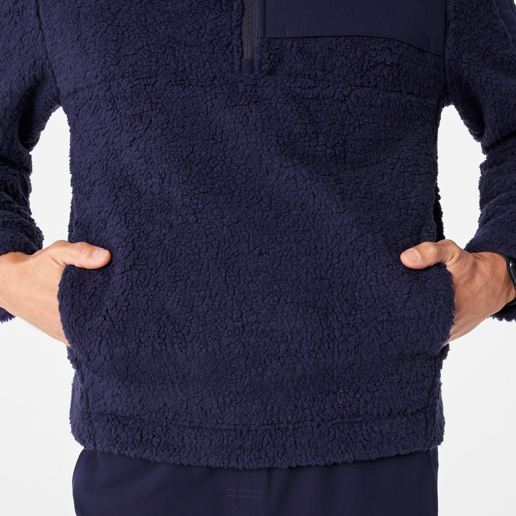 men's Navy On-Shift High Pile - Fleece Pullover Jacket™ - Image 9