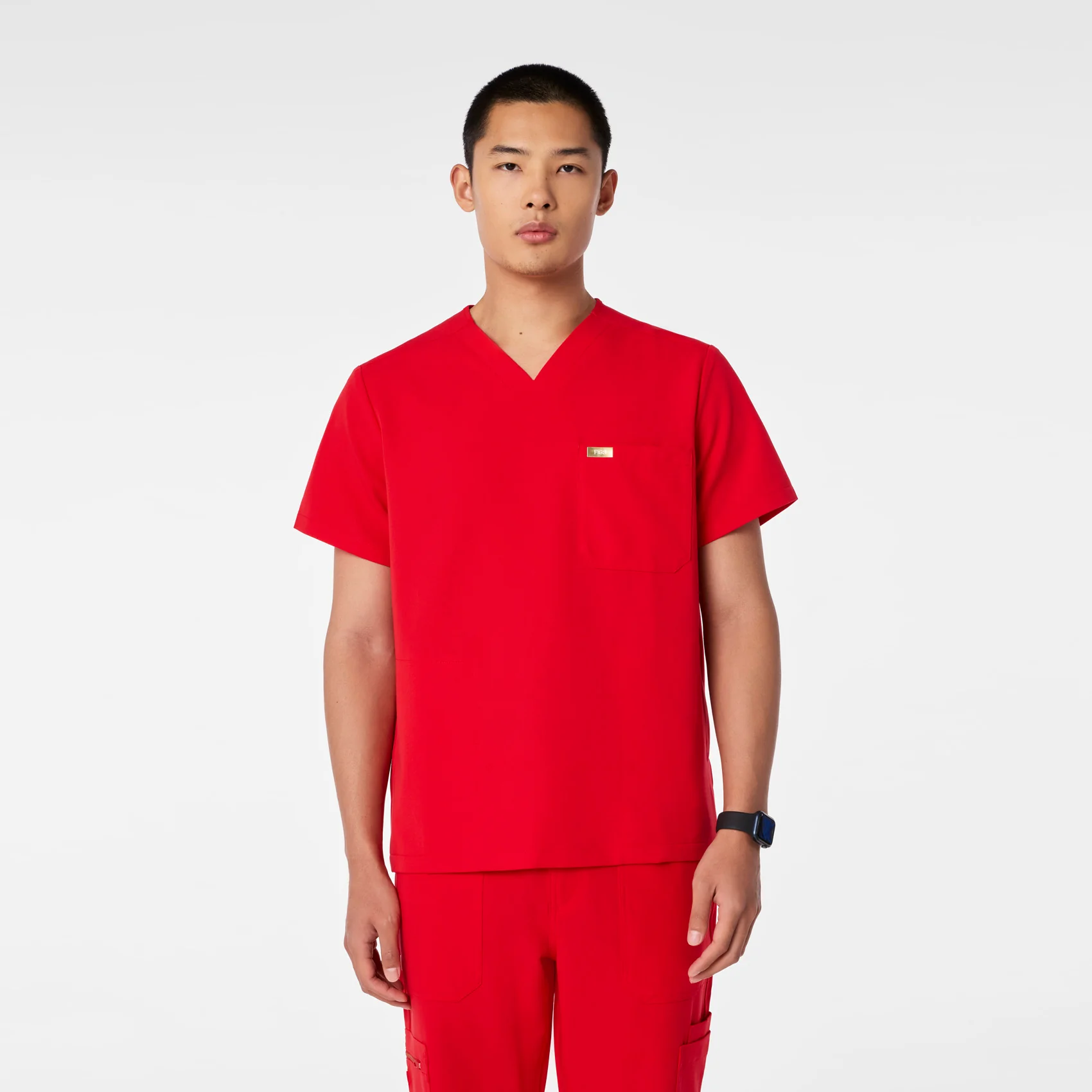 men's Lunar New Year Pop Red Chisec - Three-Pocket Scrub Top™