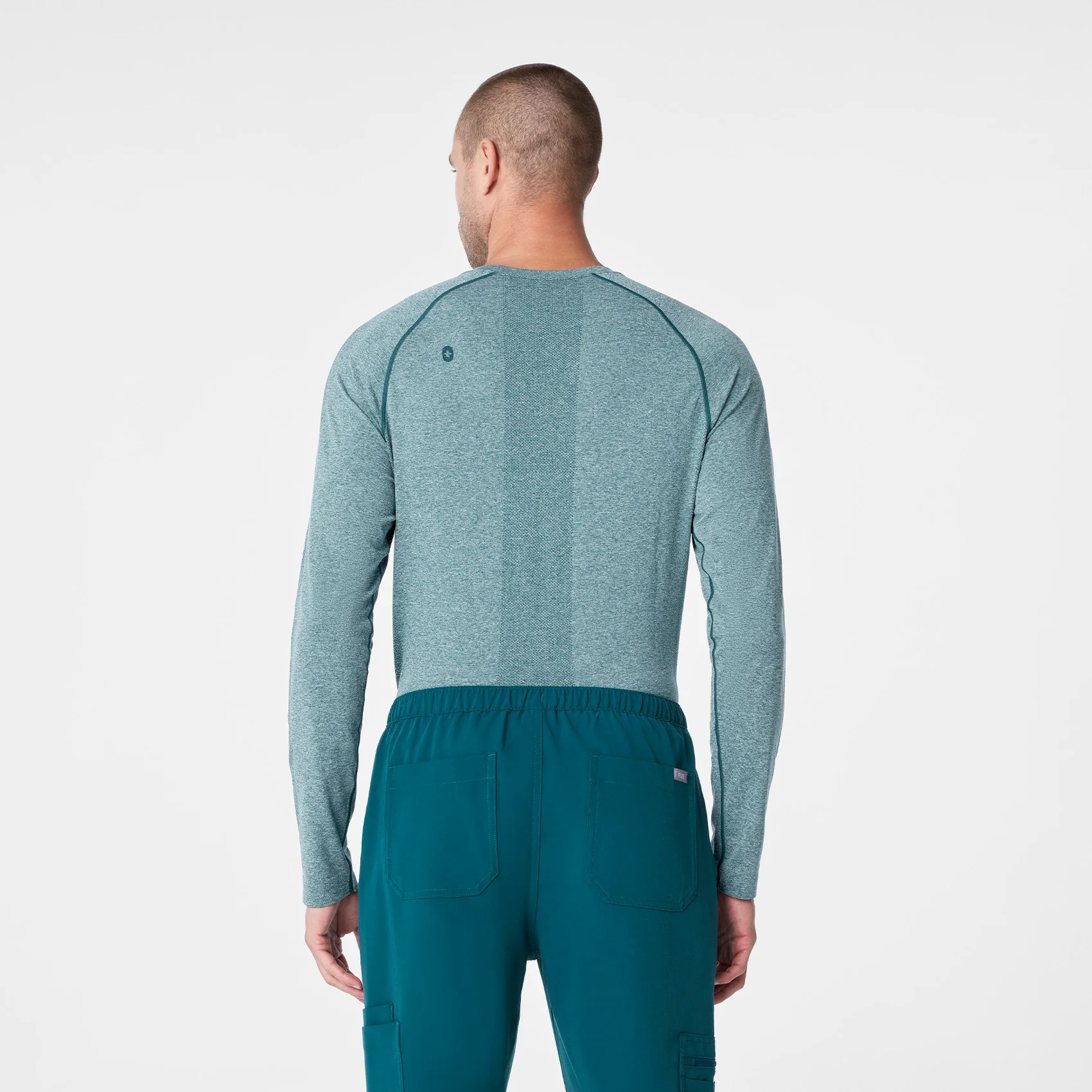 men's Caribbean Blue Makato Seamless - Longsleeve Underscrub - Image 4