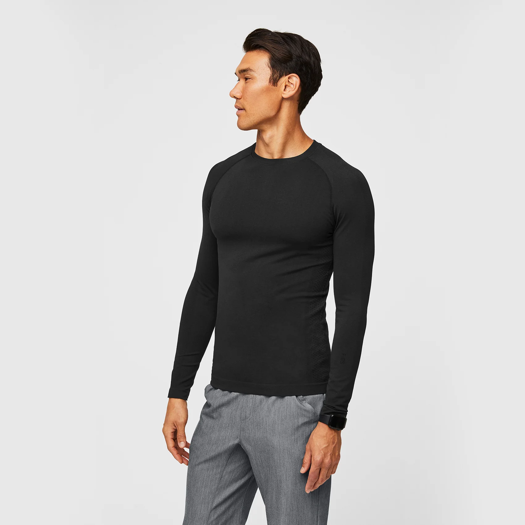 men's Black Makato Seamless - Longsleeve Underscrub (3XL-6XL) - Image 4