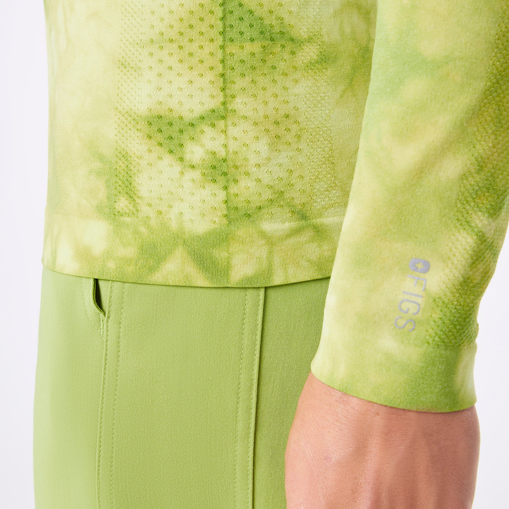 men's Tie Dye Matcha Makato Seamless - Longsleeve Underscrub - Image 7