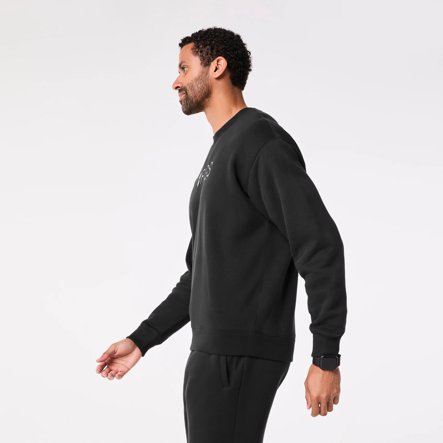 men's Black Off-Shift Figs Logo - Crewneck Sweatshirt™ - Image 4
