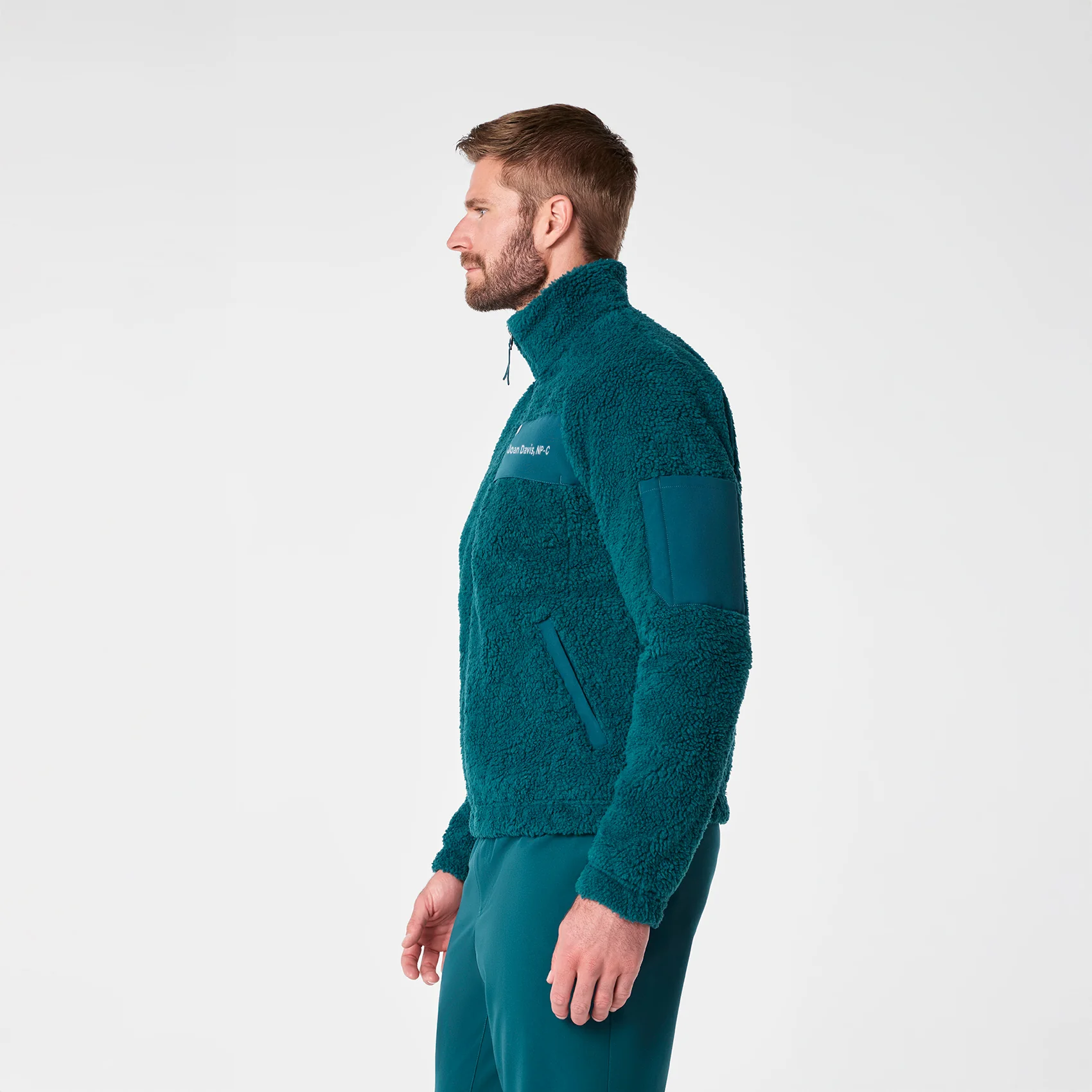 men's Caribbean Blue On Shift High Pile - Bomber Jacket™ - Image 3