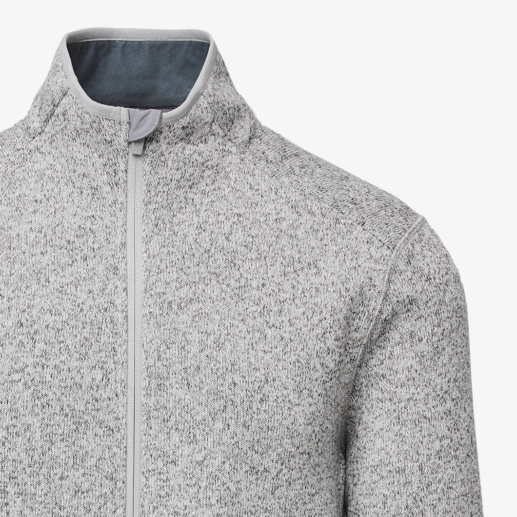 men's Heather Light Grey On-Shift Two-Pocket - Sweater Knit Jacket™ - Image 4