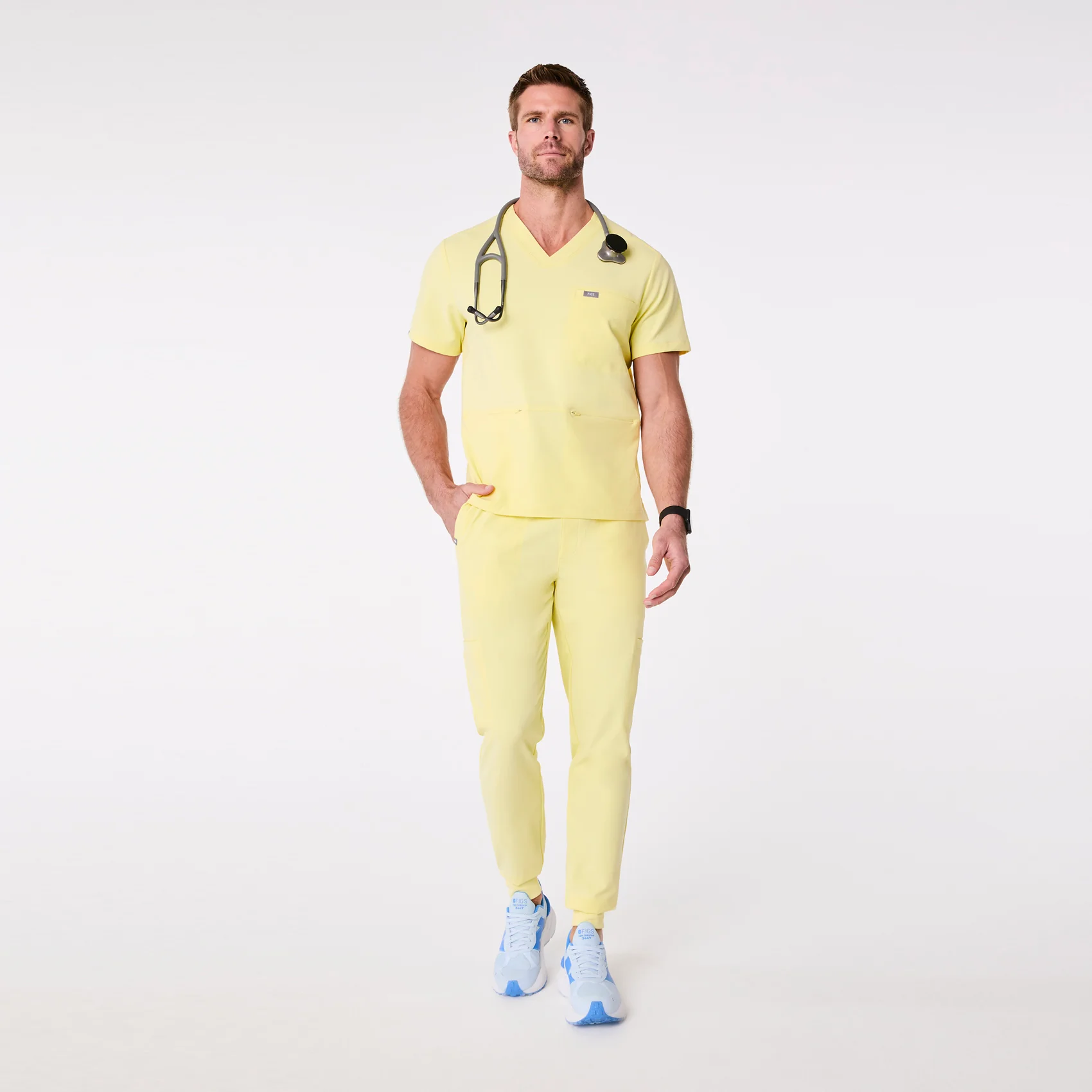 men's Sunlight Paltz V-Neck - Scrub Top - Image 3