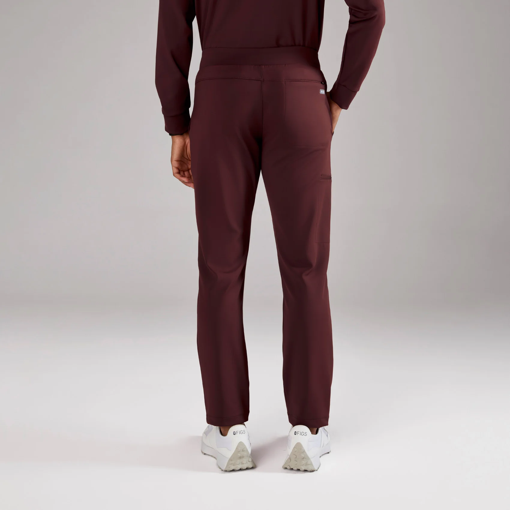 men's Burgundy Pierre FORMx Slim Tapered - Short Scrub Pant™ - Image 4