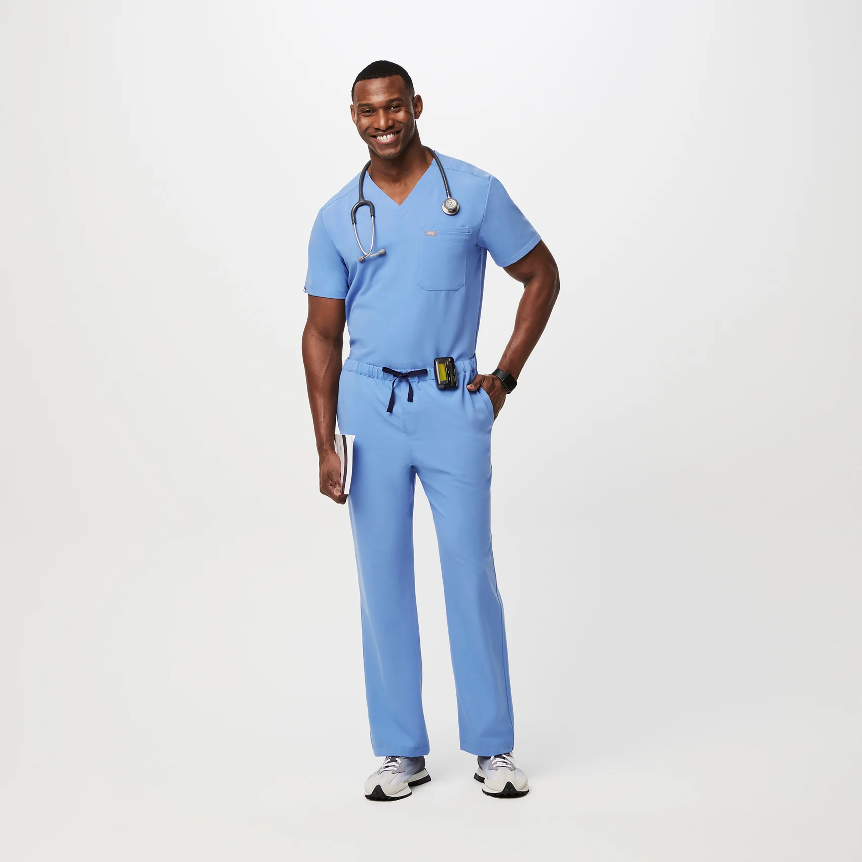 Men's Ceil Blue Pisco™ - Tall Basic Scrub Pants - Image 2