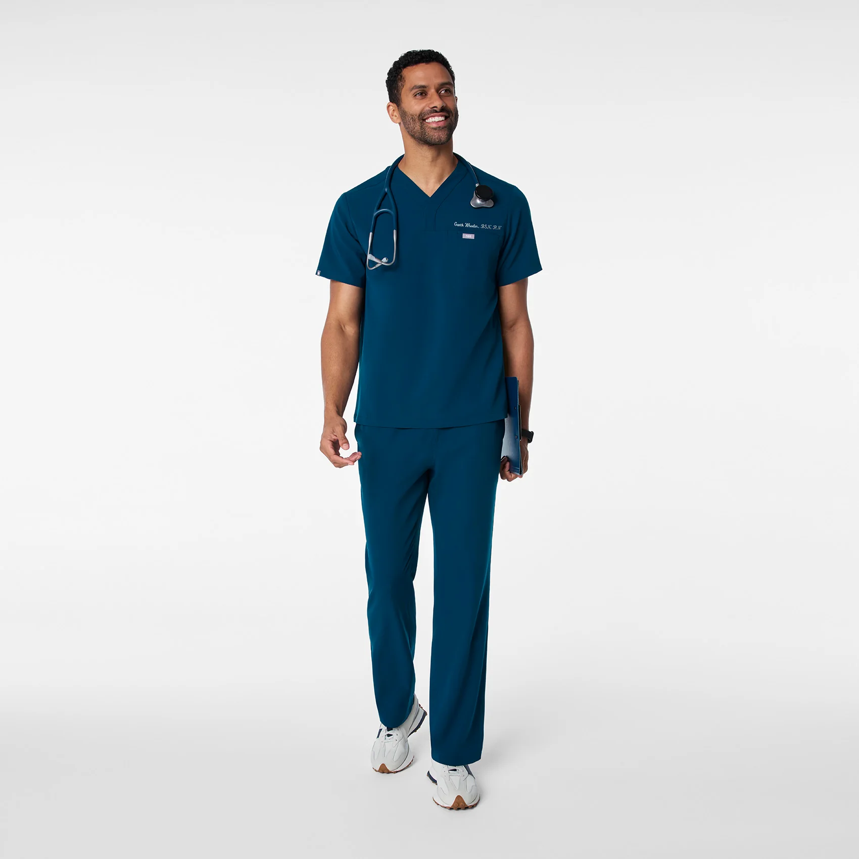 men's Deep Reef Surrey - V-Neck Scrub Top - Image 2