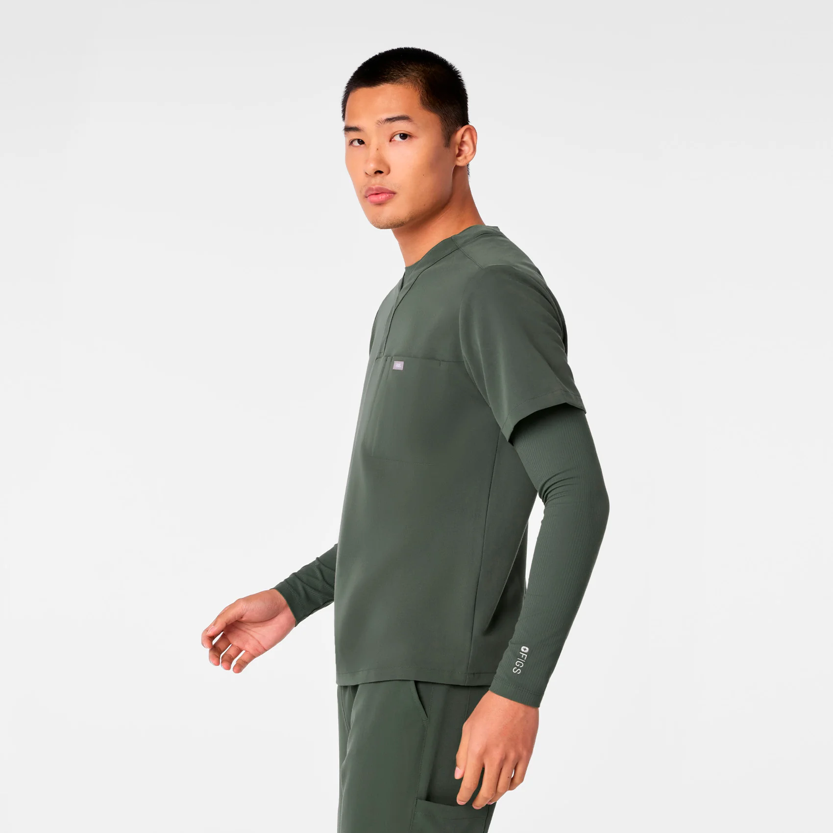 men's Moss Surrey - V-Neck Scrub Top - Image 4