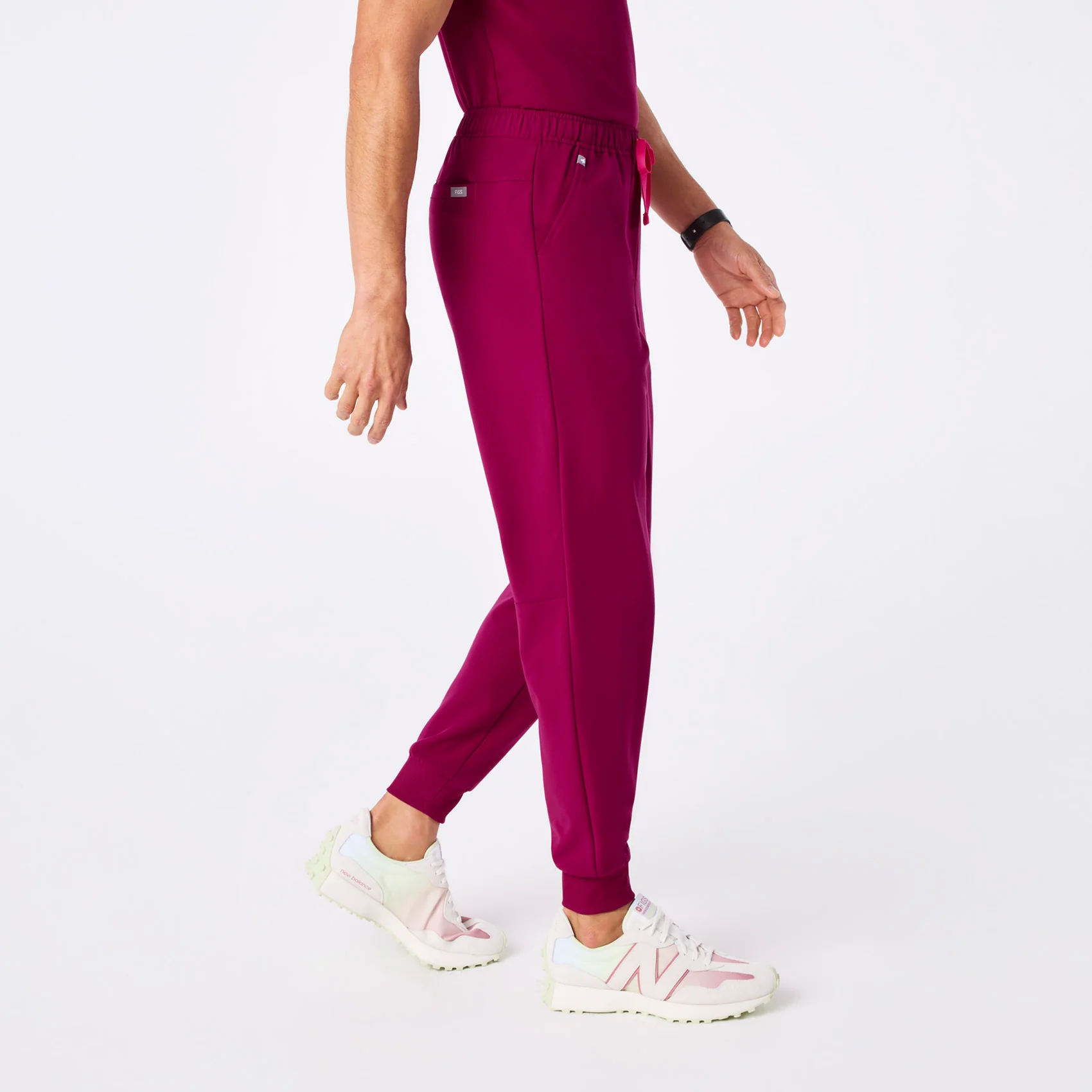 men's Dark Magenta Tansen - Jogger Scrub Pant™ - Image 3