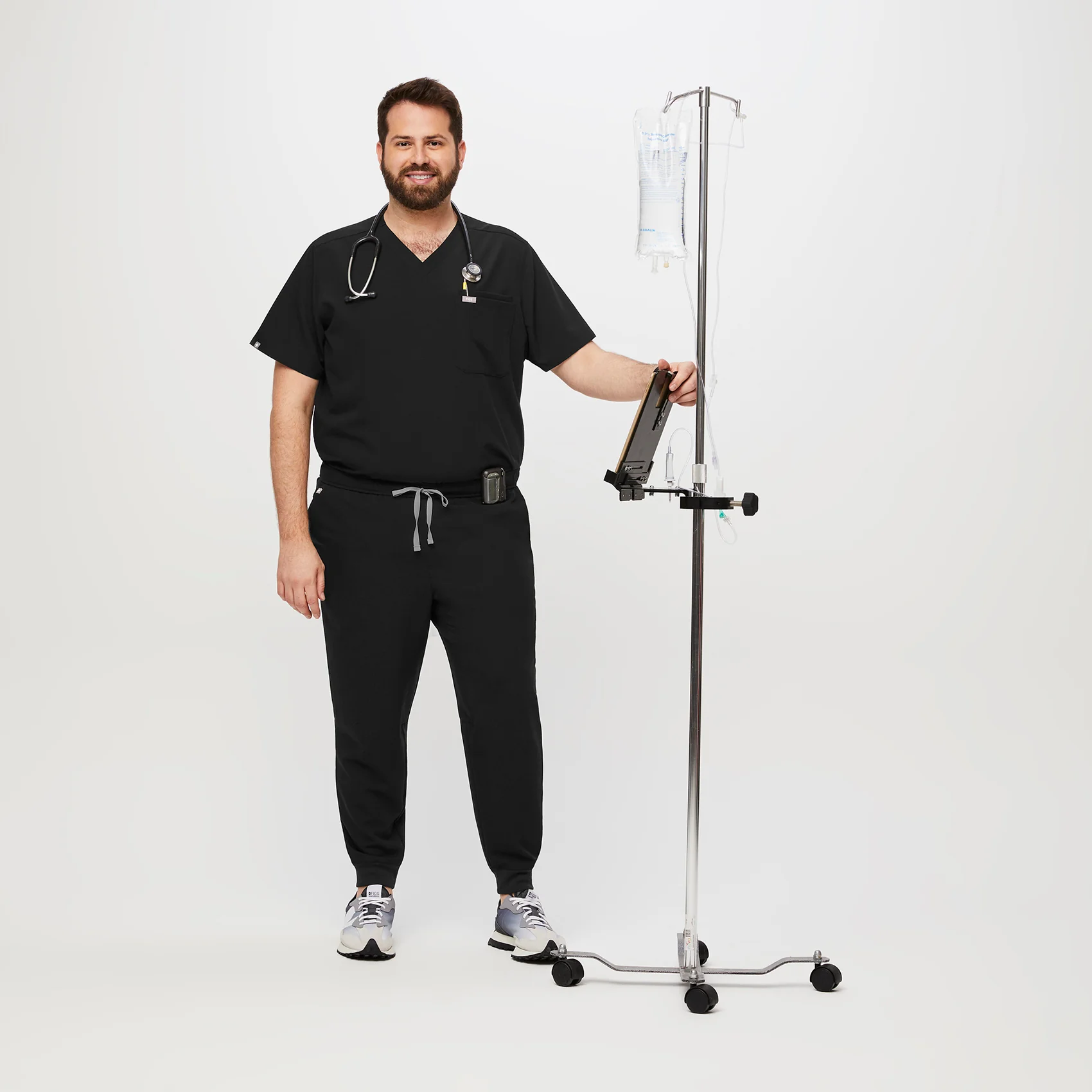 men's Black Tansen™  Jogger Scrub Pants (3XL - 6XL) - Image 2