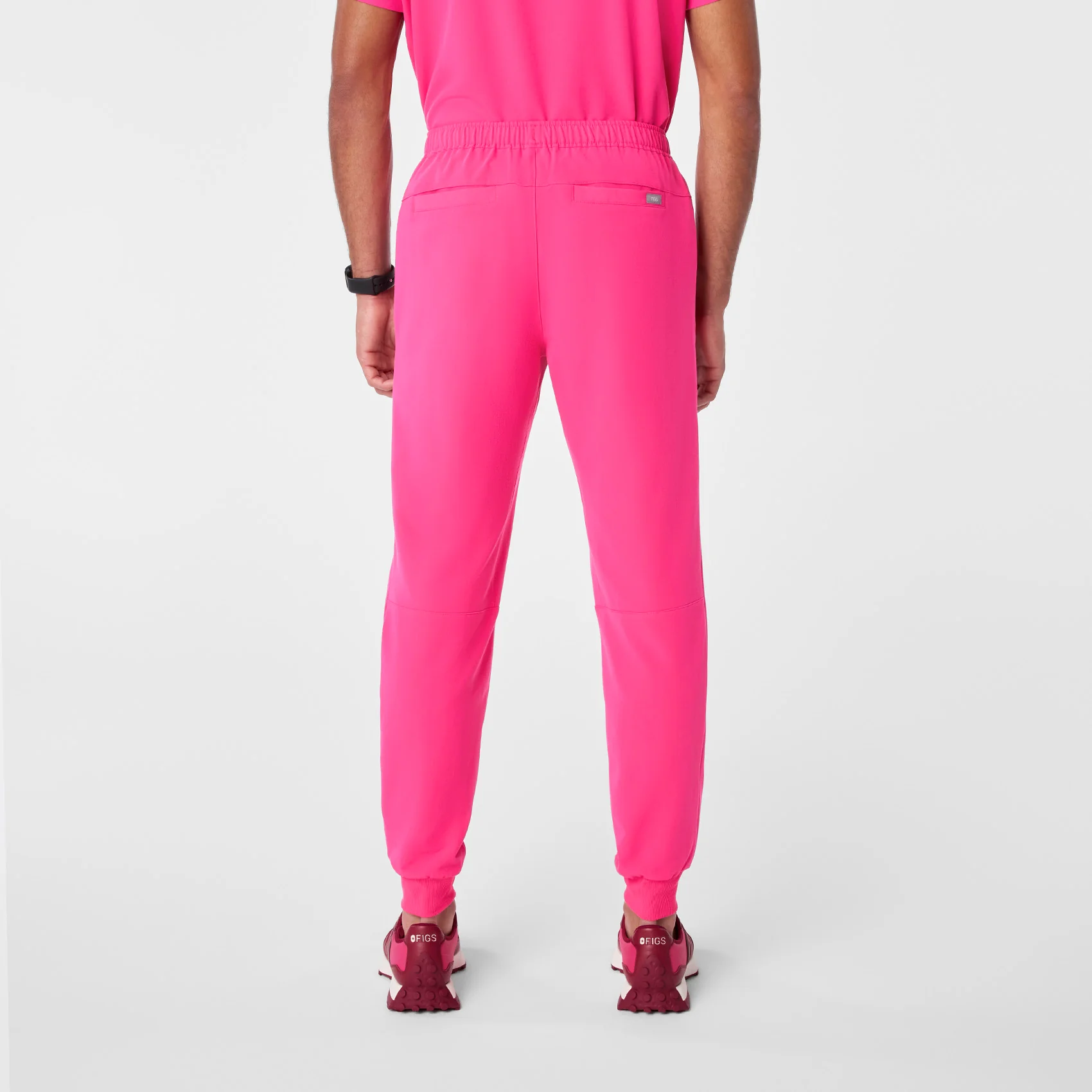 men's Shocking Pink Tansen - Short Jogger Scrub Pant™ - Image 4