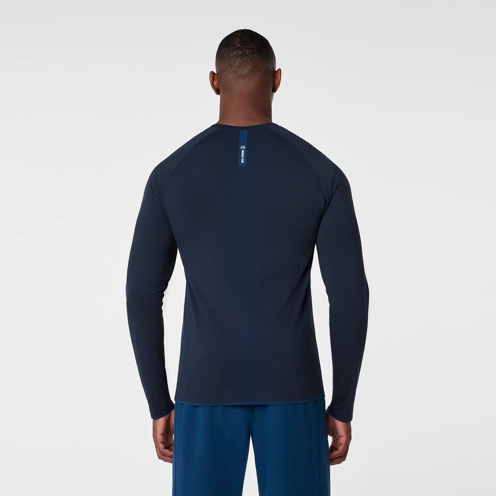 men's Team USA Blue FIGS x Team USA Makato Seamless - Longsleeve Underscrub - Image 4