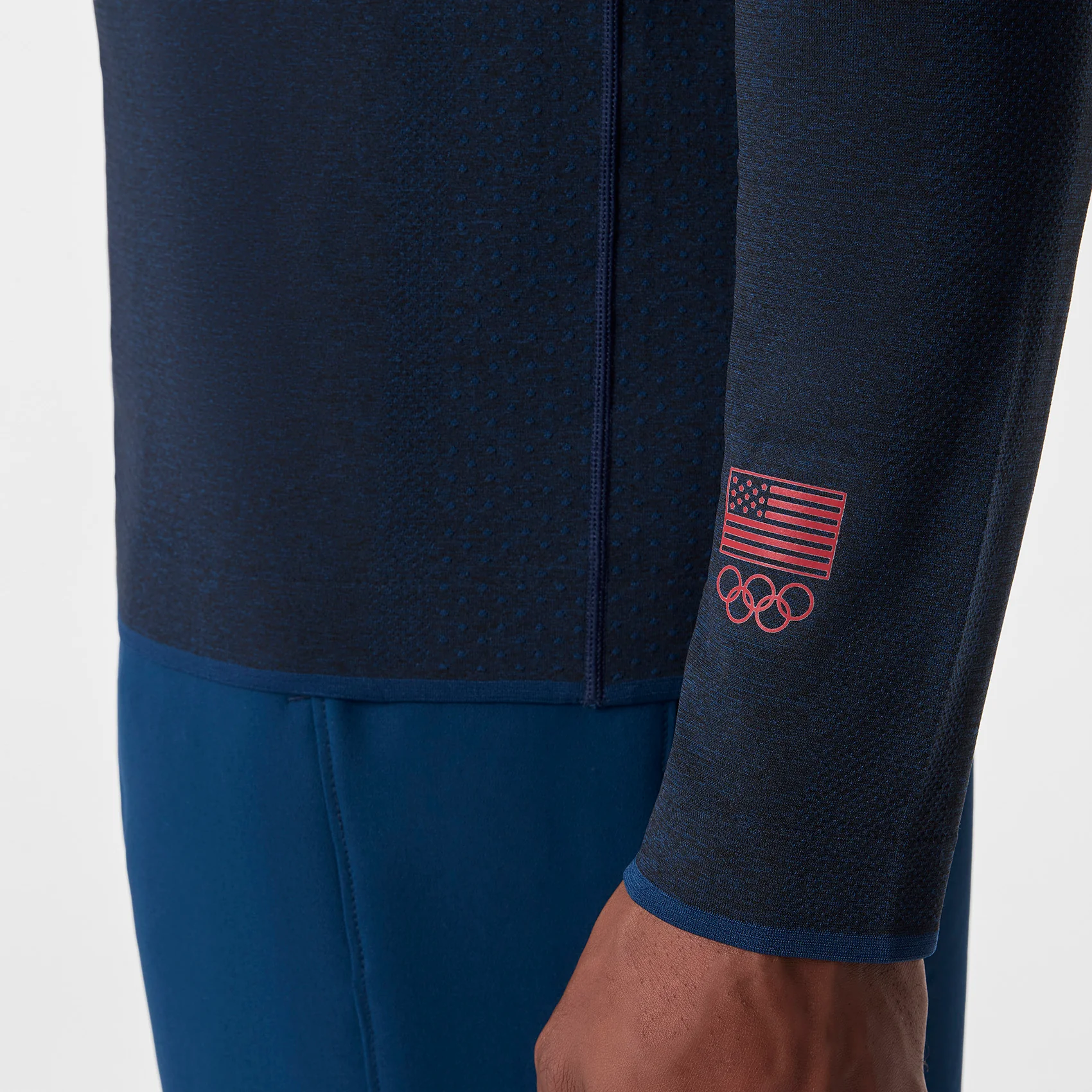 men's Team USA Blue FIGS x Team USA Makato Seamless - Longsleeve Underscrub - Image 7