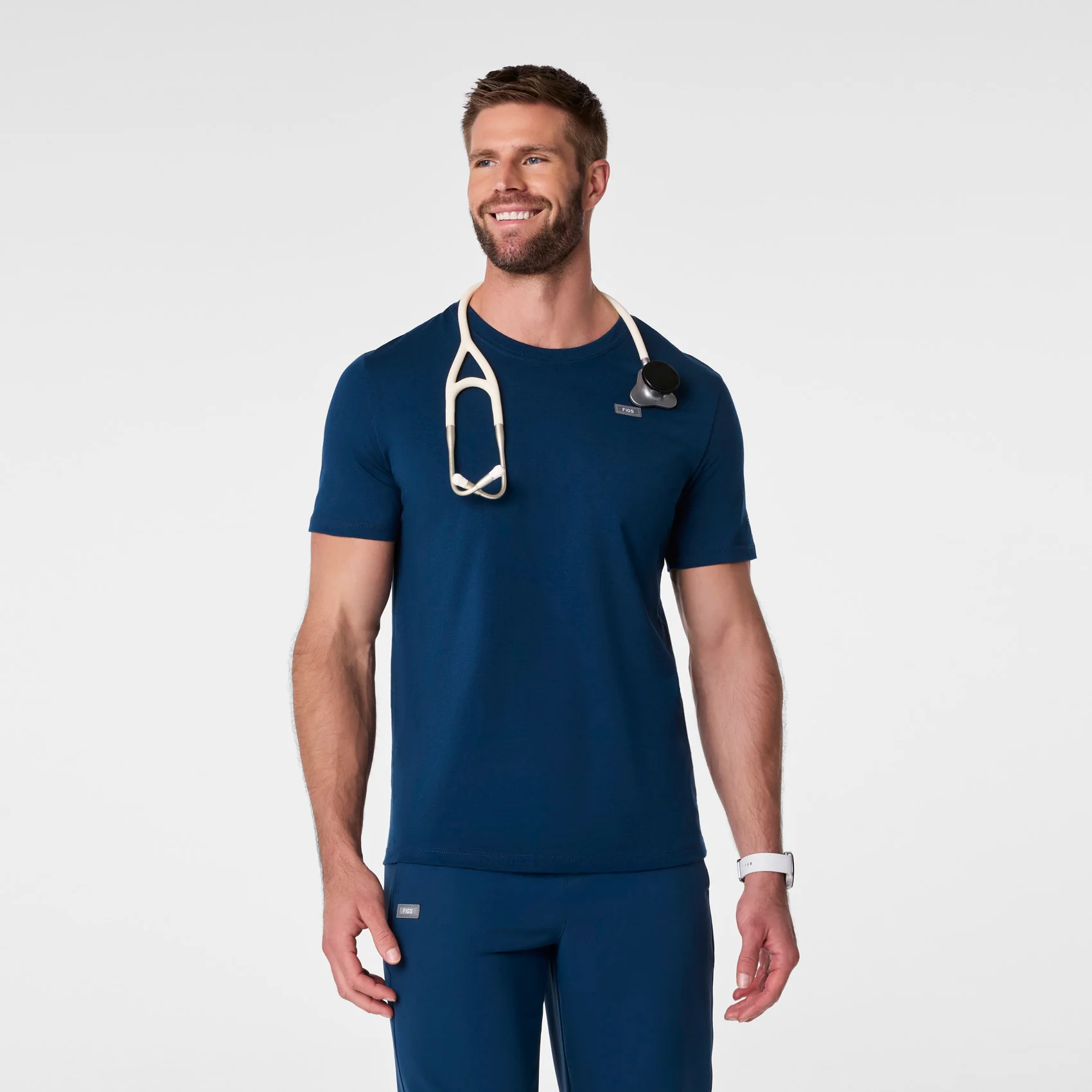 men's Team USA Blue FIGS x Team USA Supersoft - Shortsleeve Underscrub - Image 3