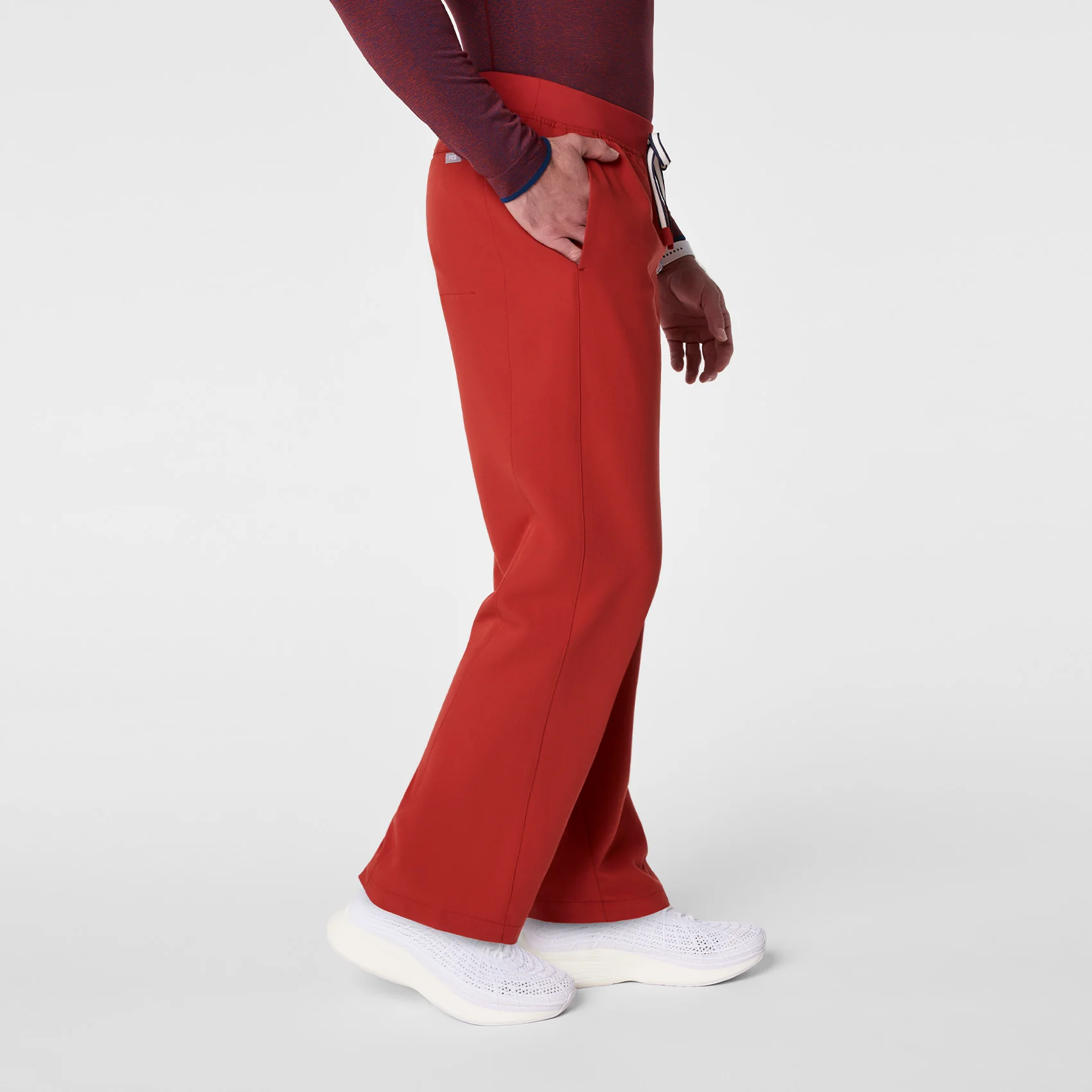 men's Team USA Red FIGS x Team USA Relaxed Straight Leg - Tall Scrub Pant - Image 3