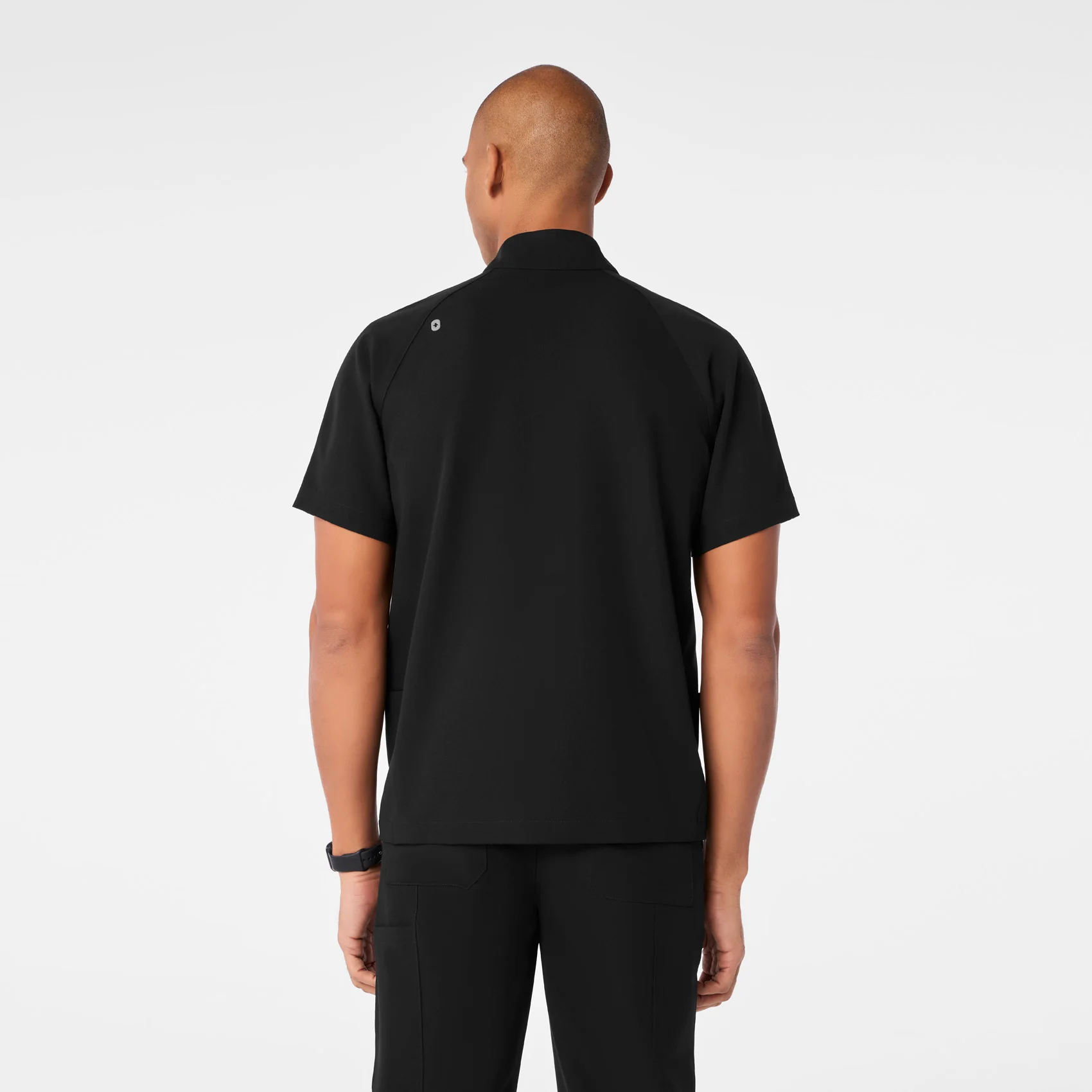 men's Black Timmons - Mock Neck ¼ Zip Scrub Top - Image 5