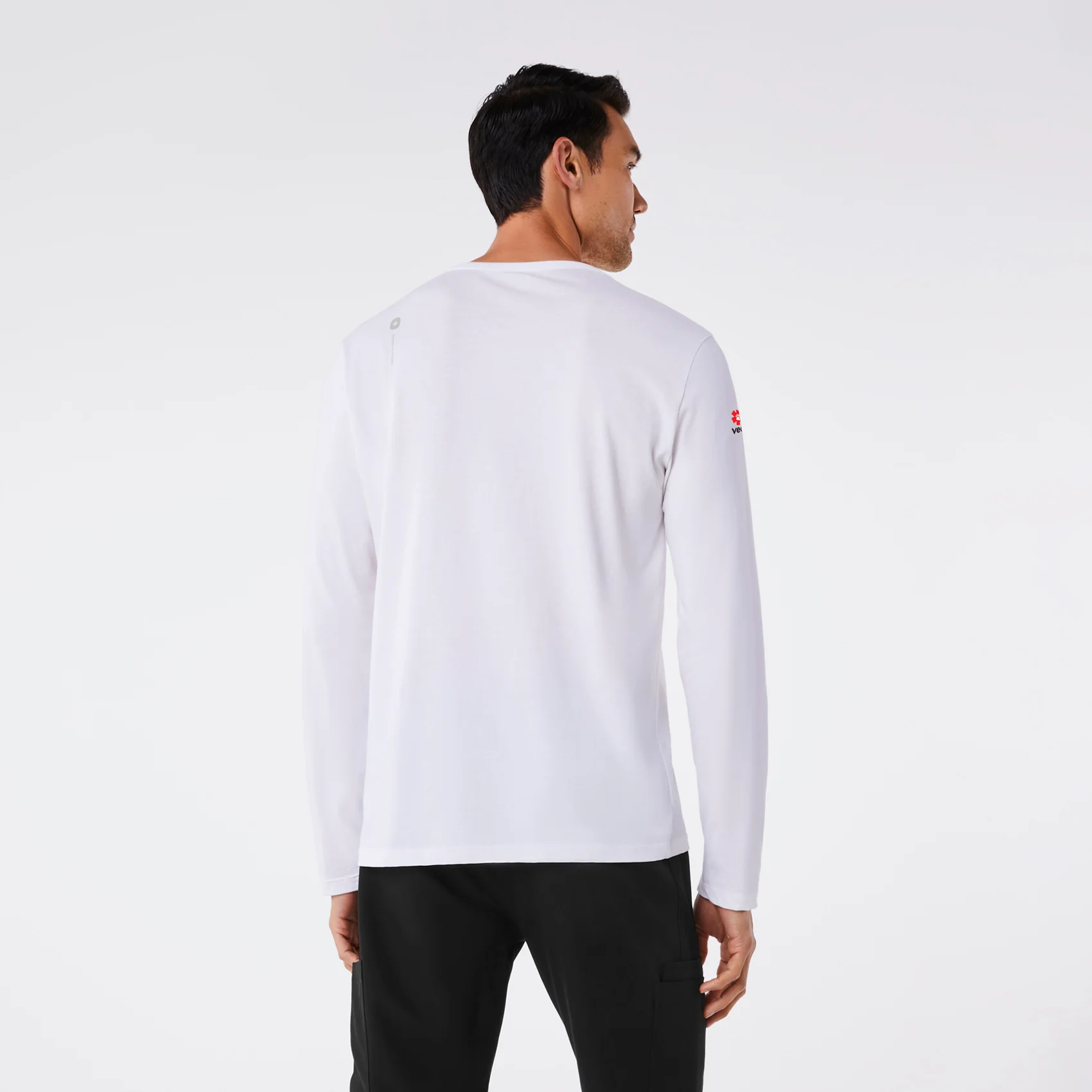 men's White VEG Supersoft - Longsleeve Underscrub - Image 4