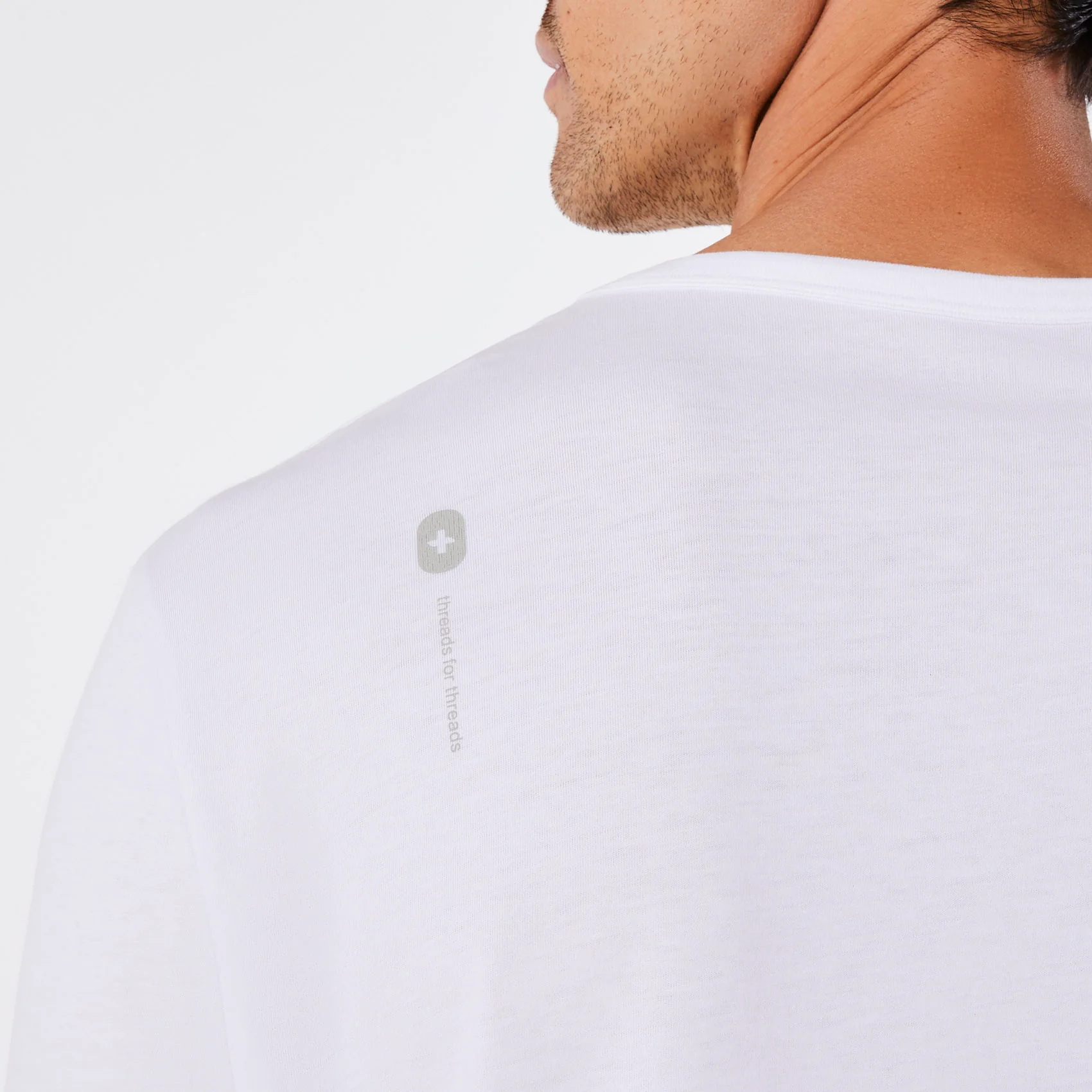 men's White VEG Supersoft - Longsleeve Underscrub - Image 5