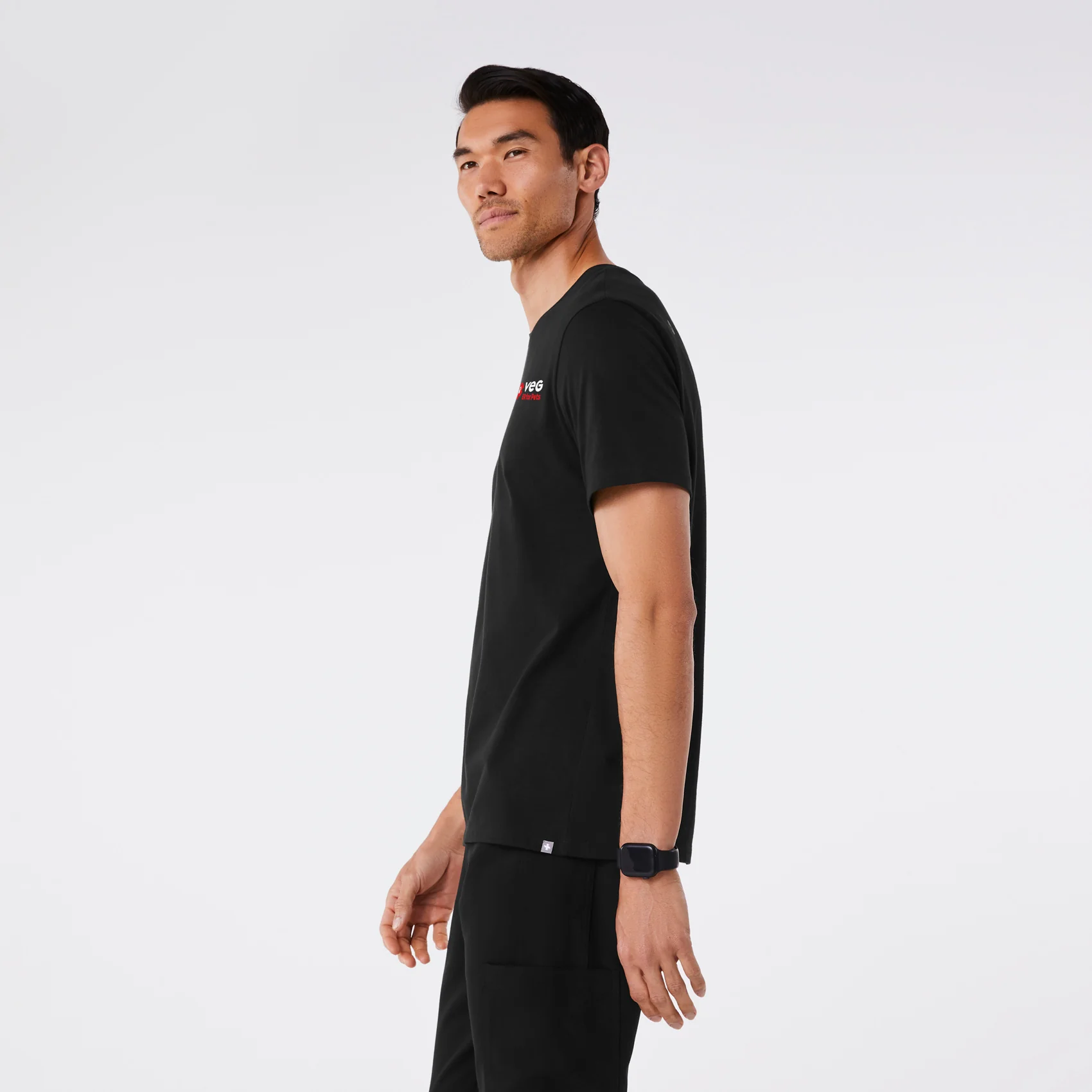 men's Black VEG Supersoft - Shortsleeve Underscrub - Image 3
