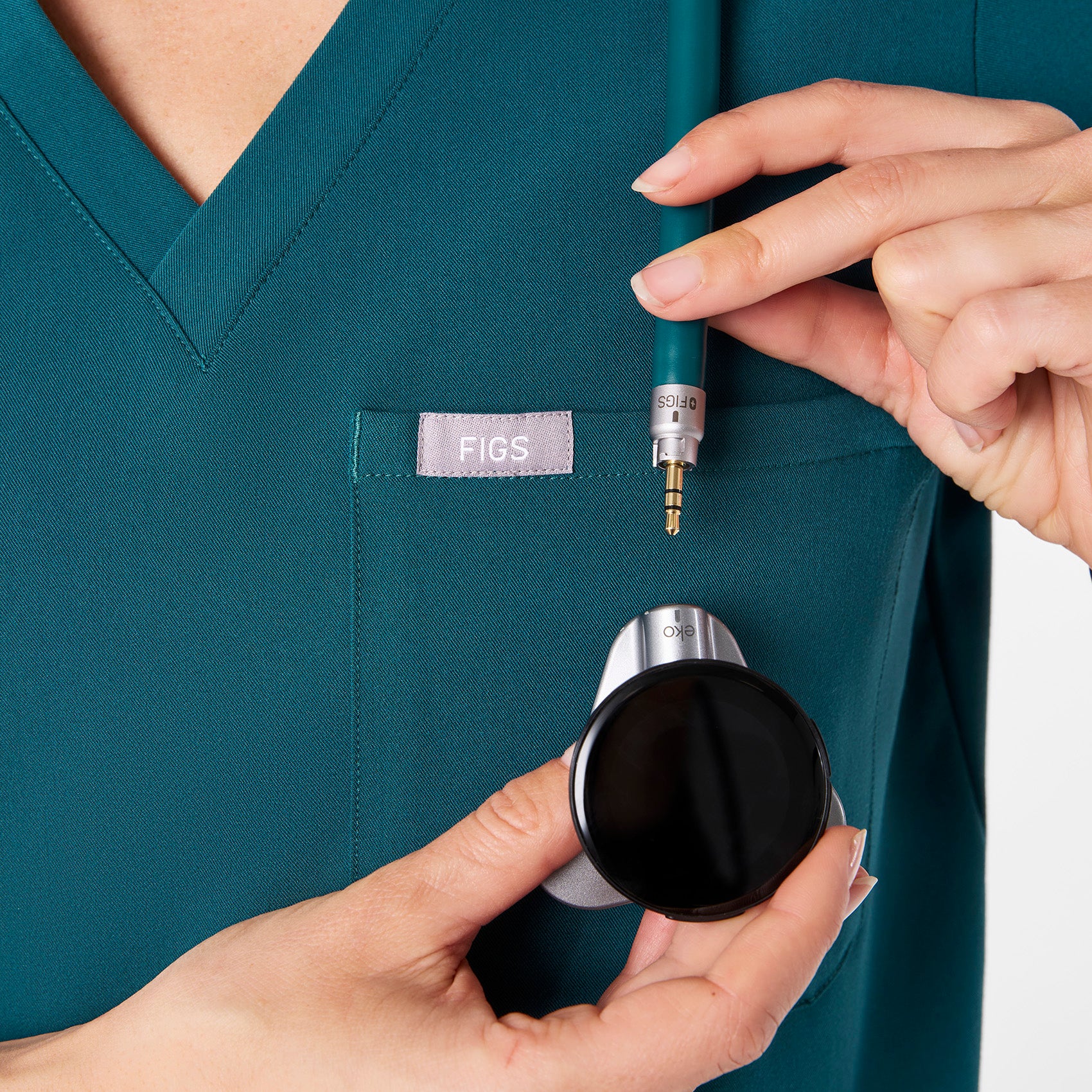 The Caribbean Blue FIGS | Eko CORE 500 Digital Stethoscope Set™ - Image 7