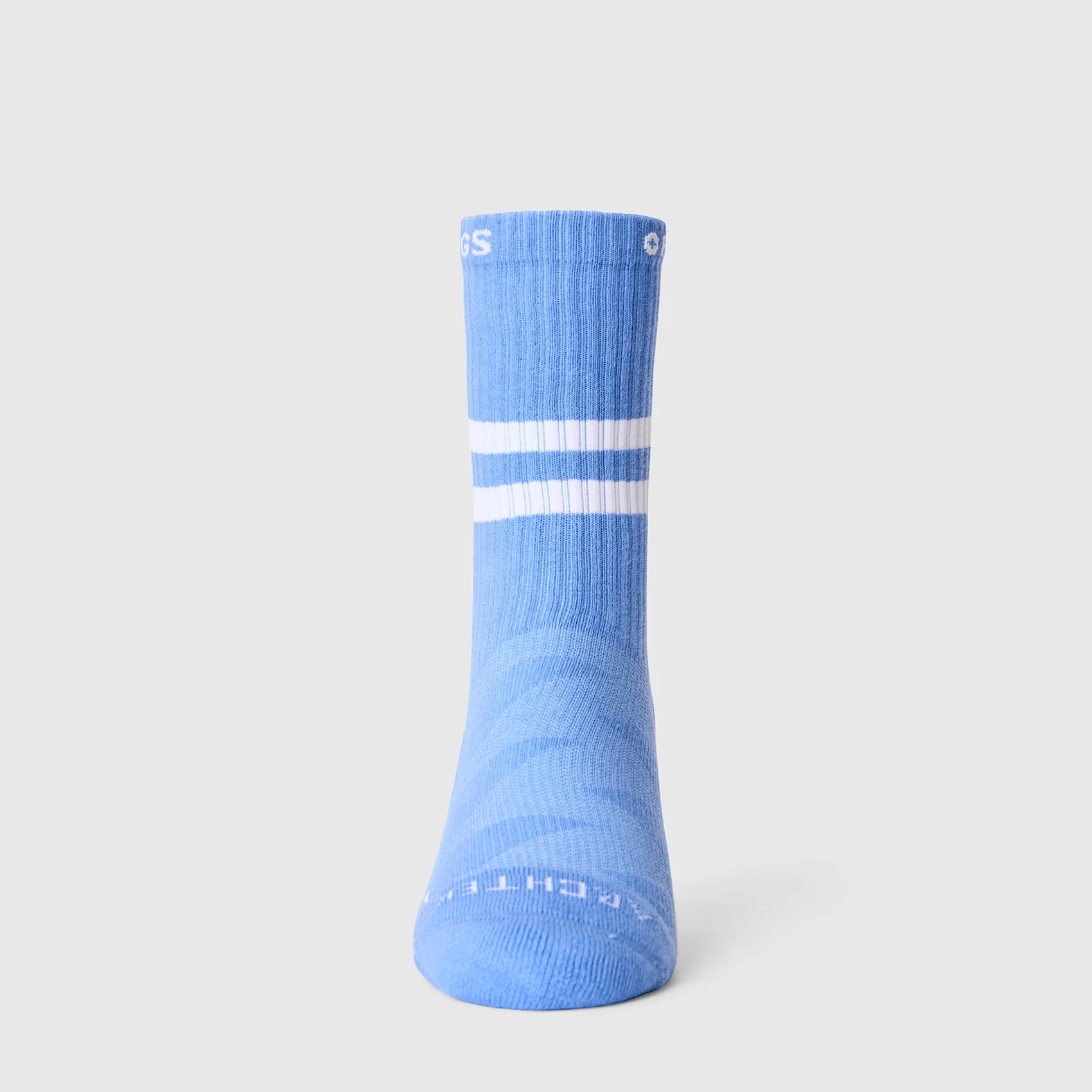 unisex Ceil Blue Stripe FIGS | ArchTek® 15-20 mmHg - Crew Compression Socks - Image 3