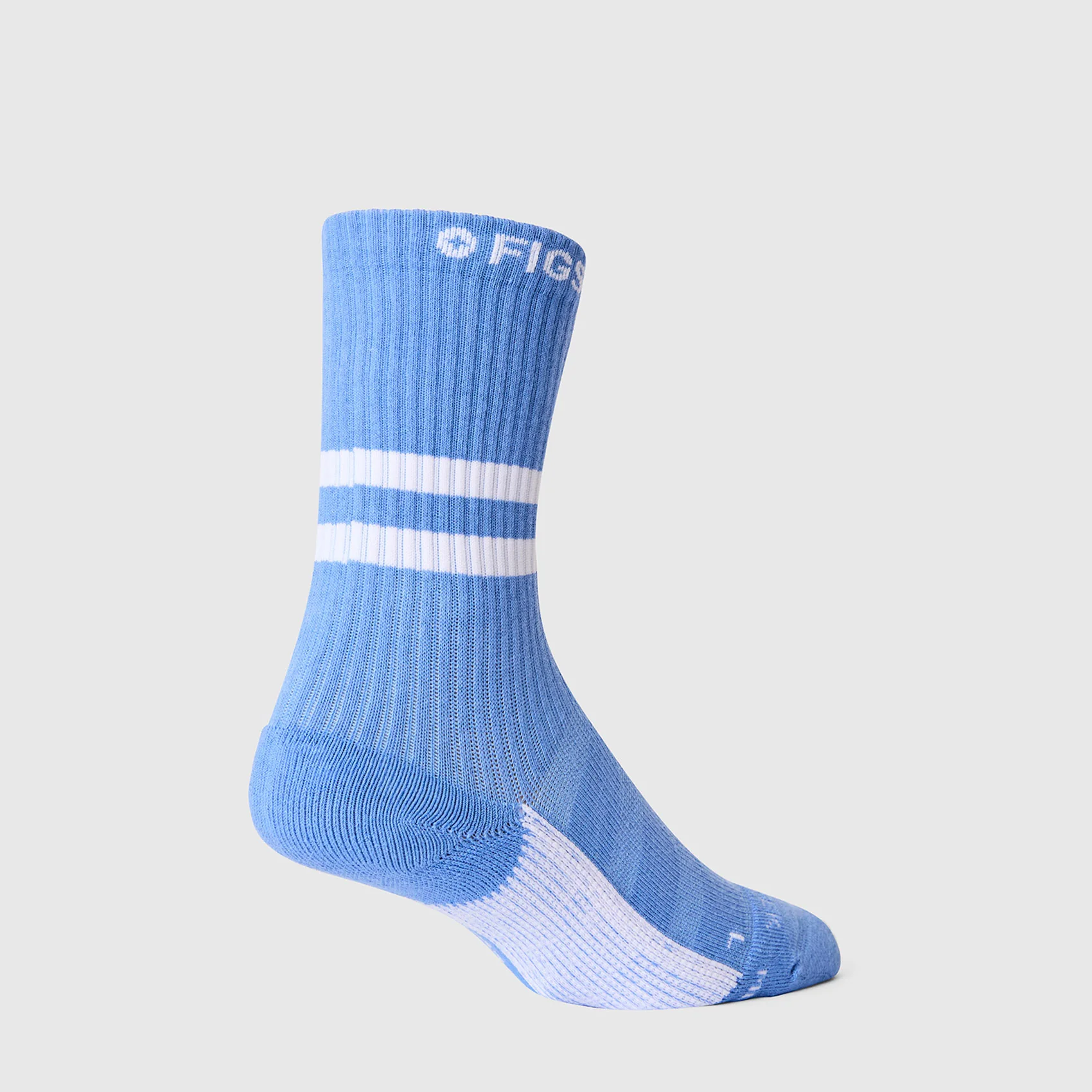 unisex Ceil Blue Stripe FIGS | ArchTek® 15-20 mmHg - Crew Compression Socks - Image 4