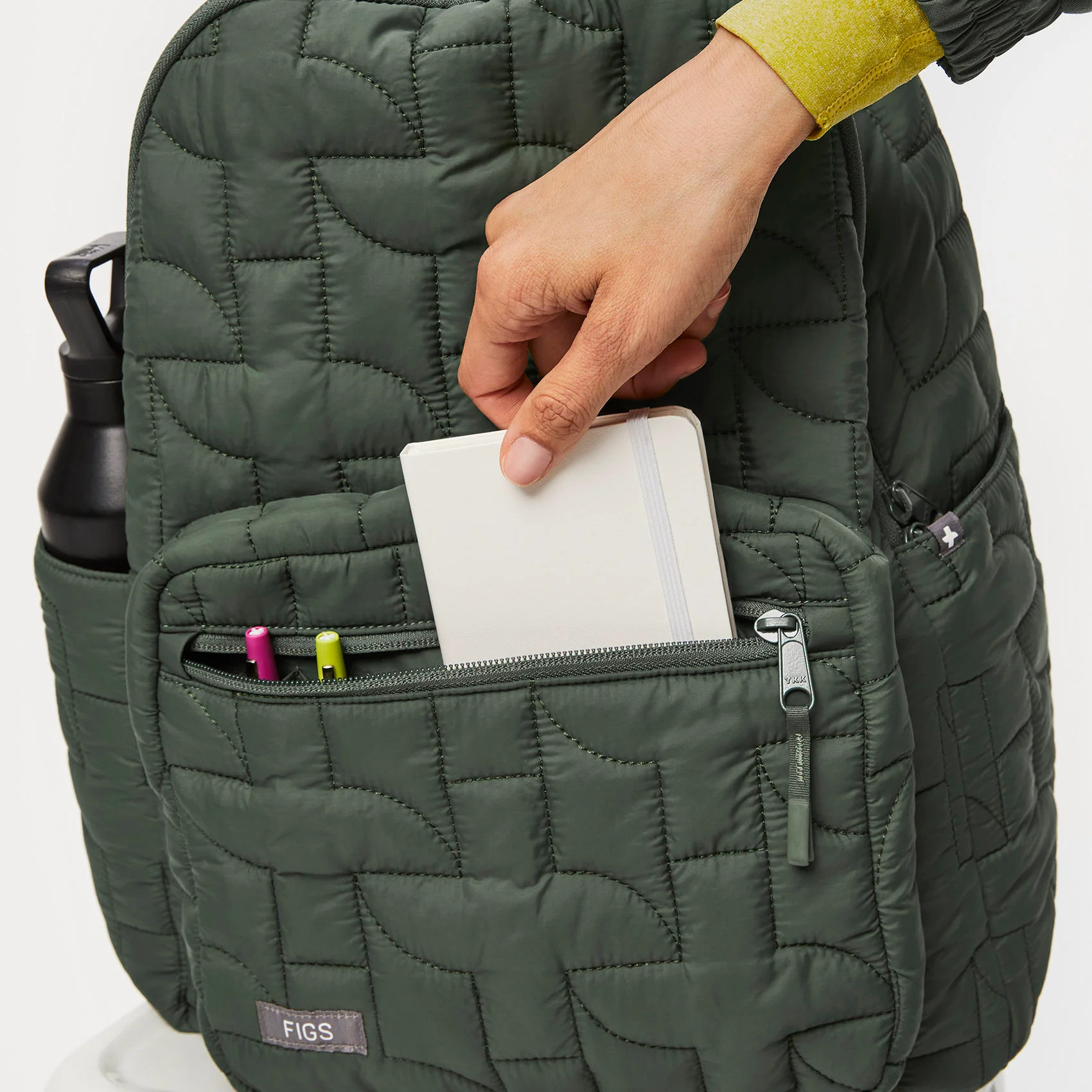 Moss Quilted Puffer Backpack - Image 14