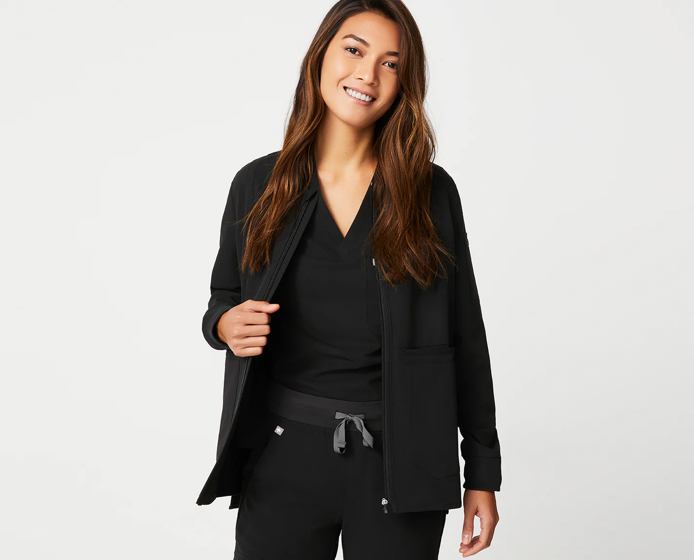 Women's Black Bellery - Scrub Jacket - Image 10