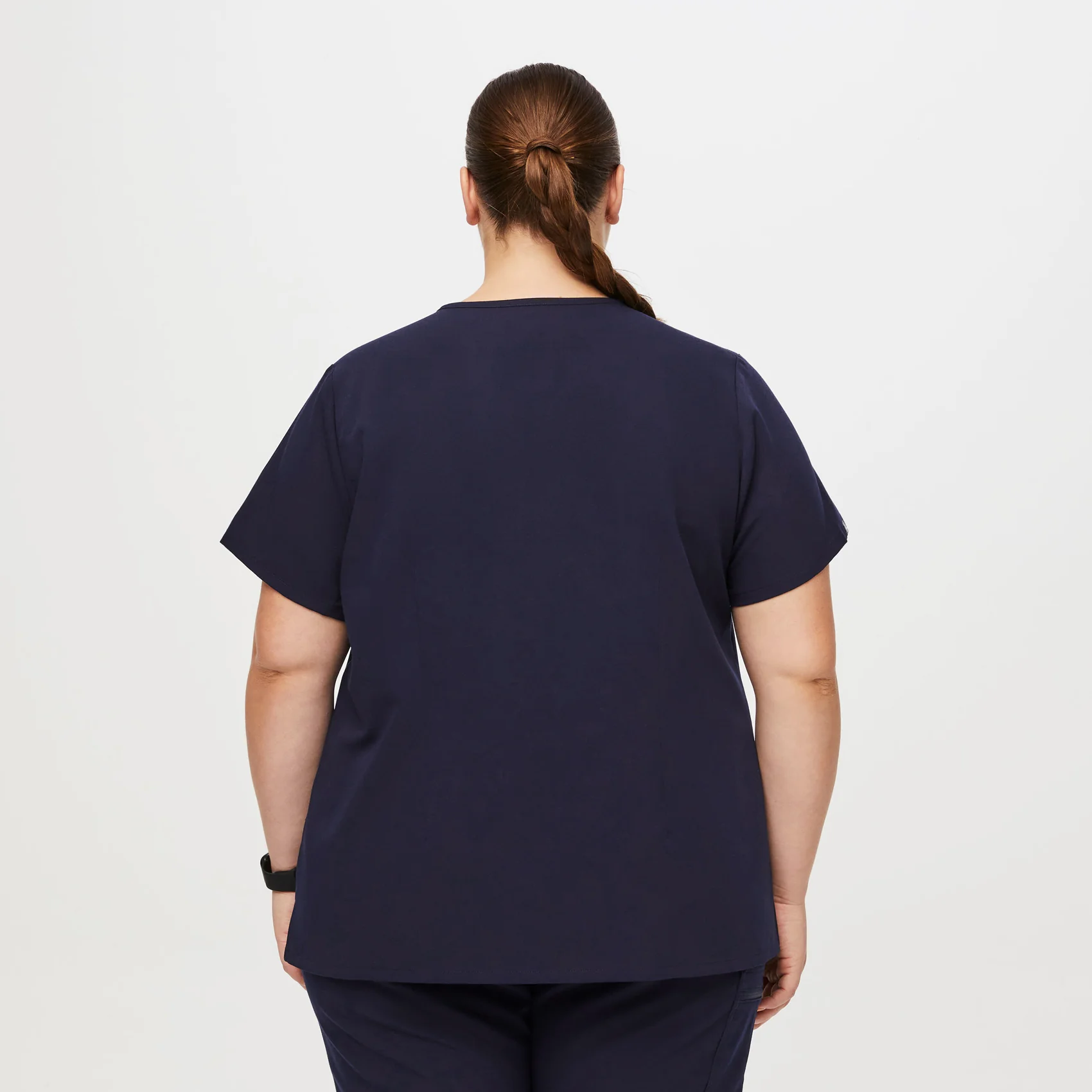 women's Navy Casma™- Three-Pocket Scrub Top (3XL - 6XL) - Image 4