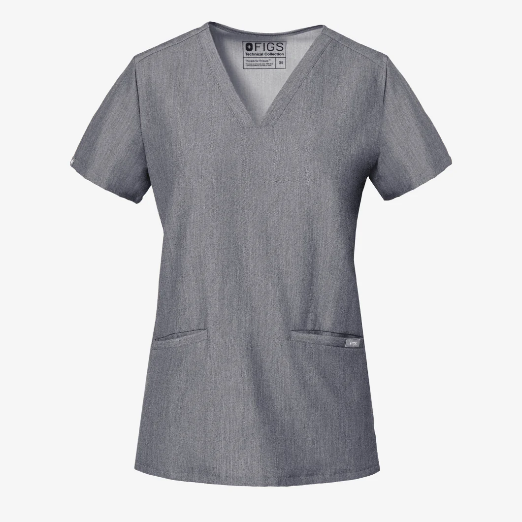 women's Dusty Blue Casma - Three-Pocket Scrub Top™ - Image 6