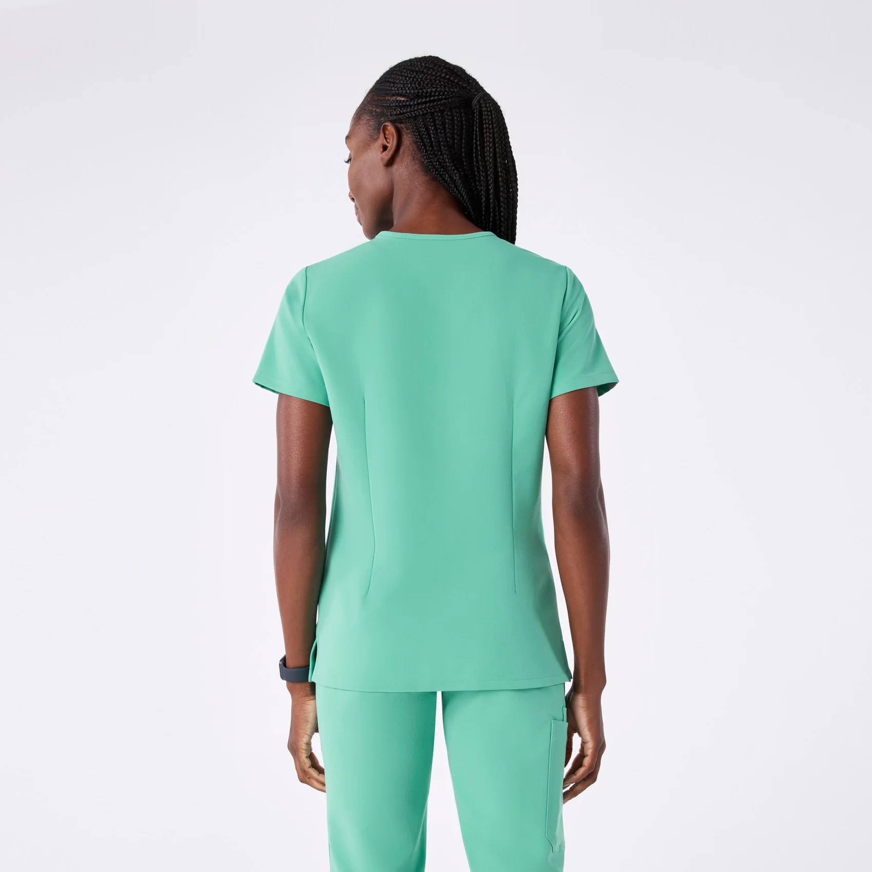 women's Surgical Green Casma - Three-Pocket Scrub Top™ - Image 4