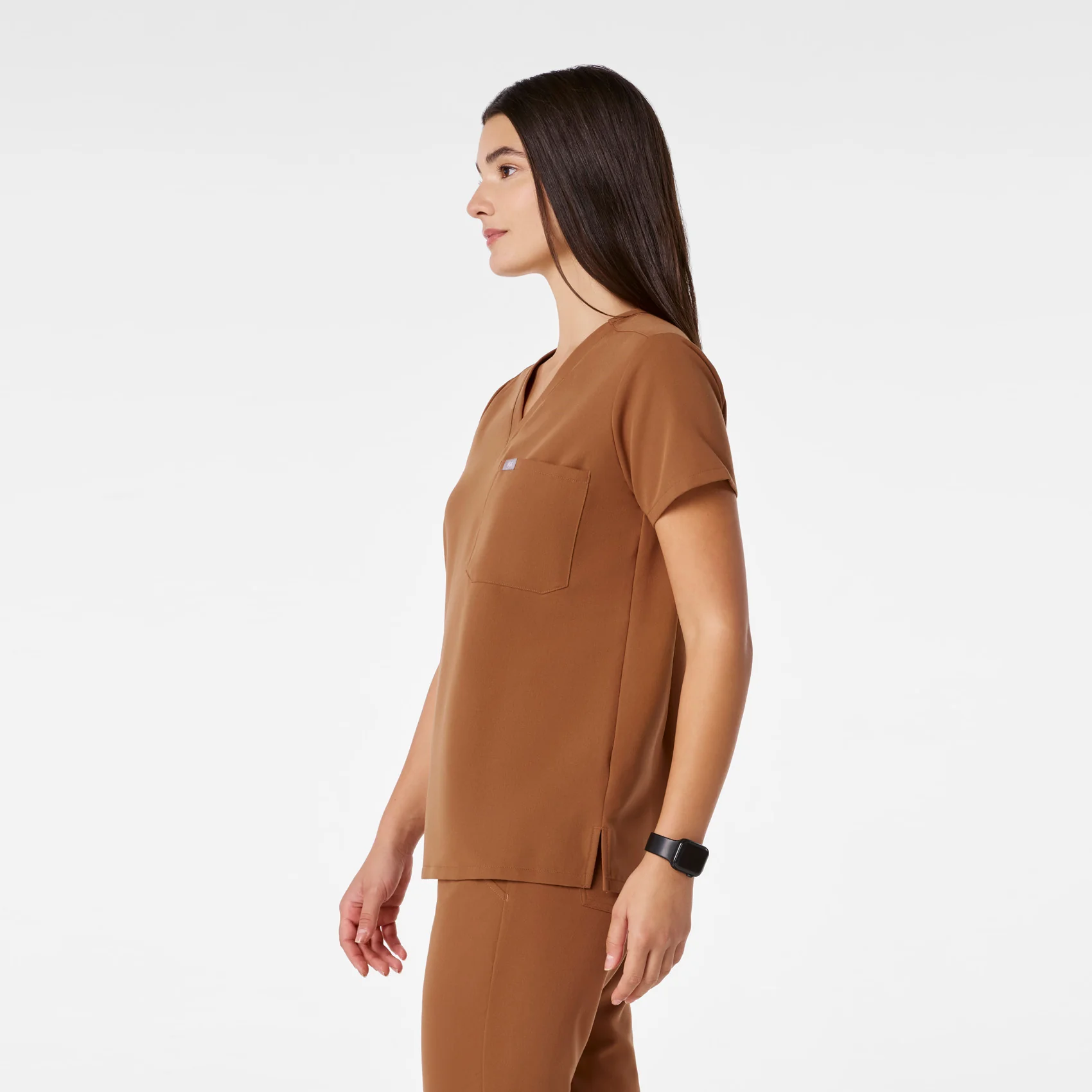 women's Mocha Catarina - One-Pocket Scrub Top™ - Image 3