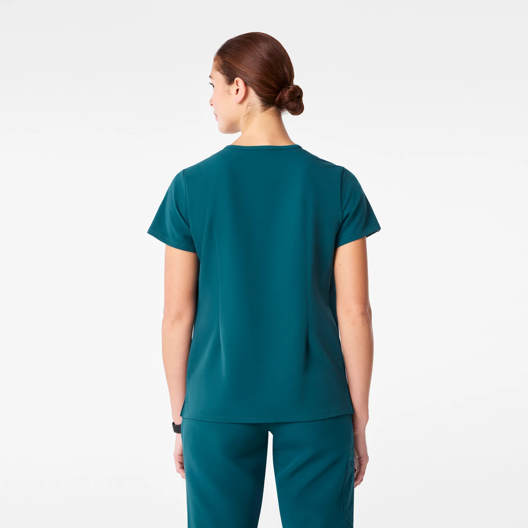 women's Caribbean Blue Catarina Petite - One-Pocket Scrub Top™ - Image 4